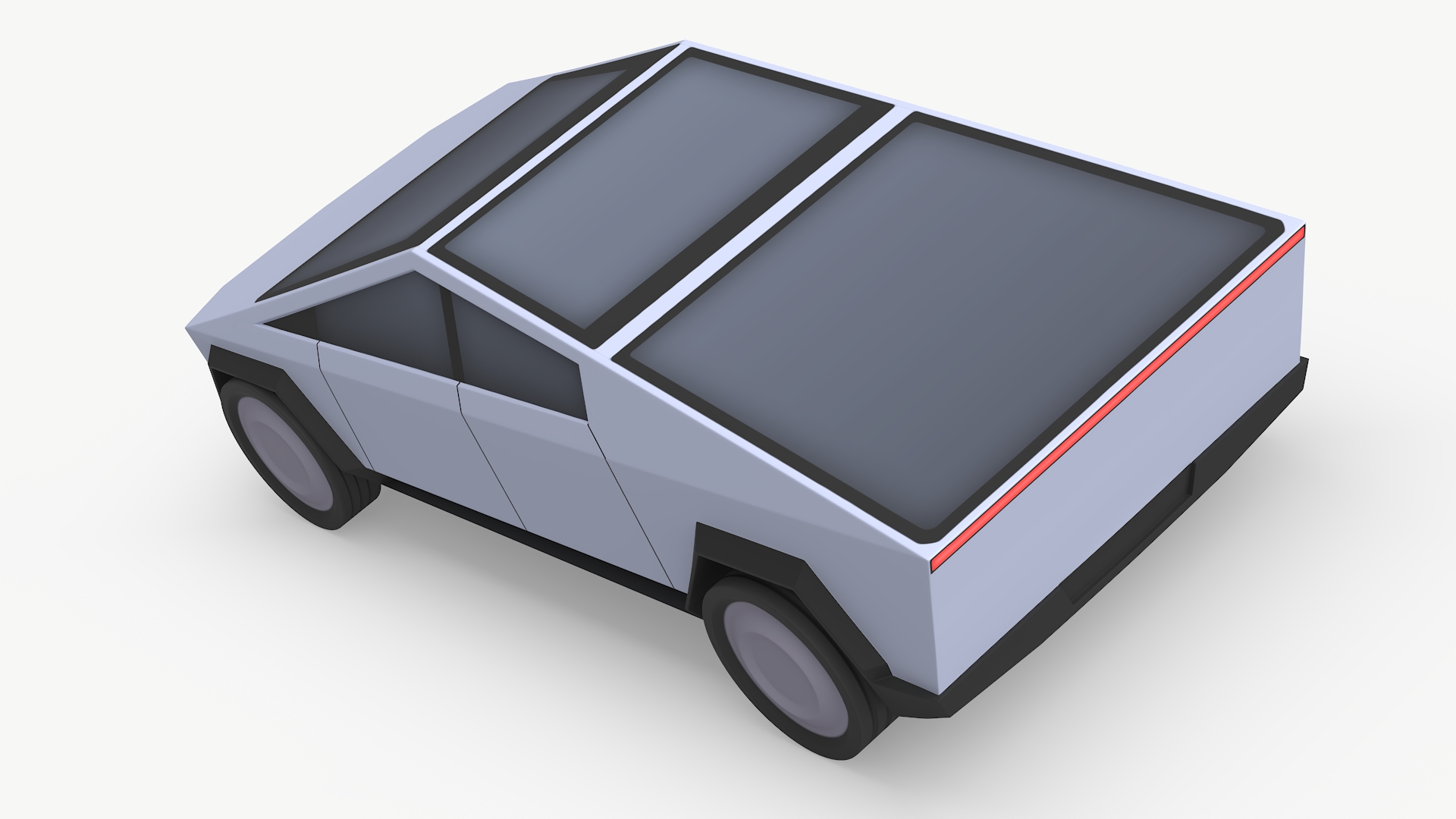 Cartoon Tesla Cybertruck 3D model