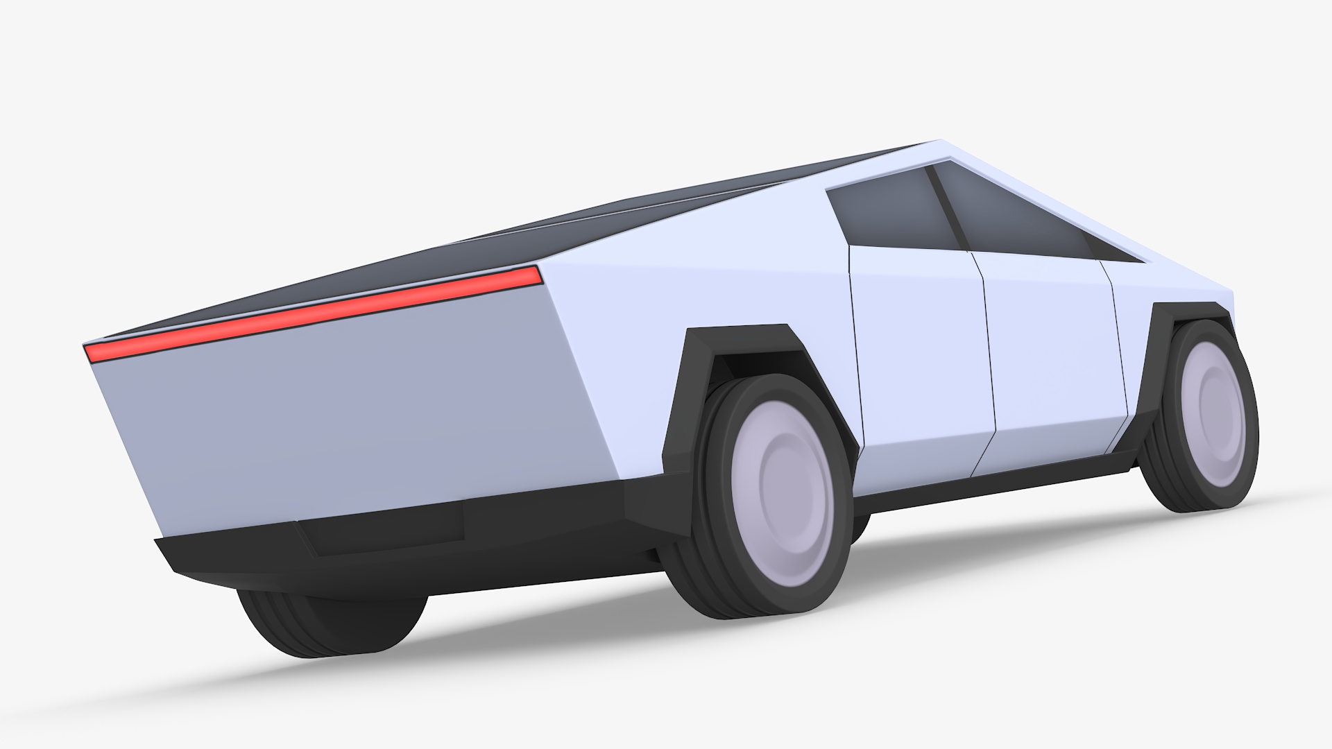 Cartoon Tesla Cybertruck 3D model