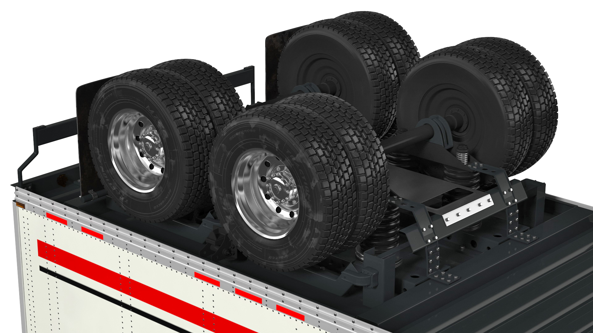 3D model Marmon Truck With Semi Trailer