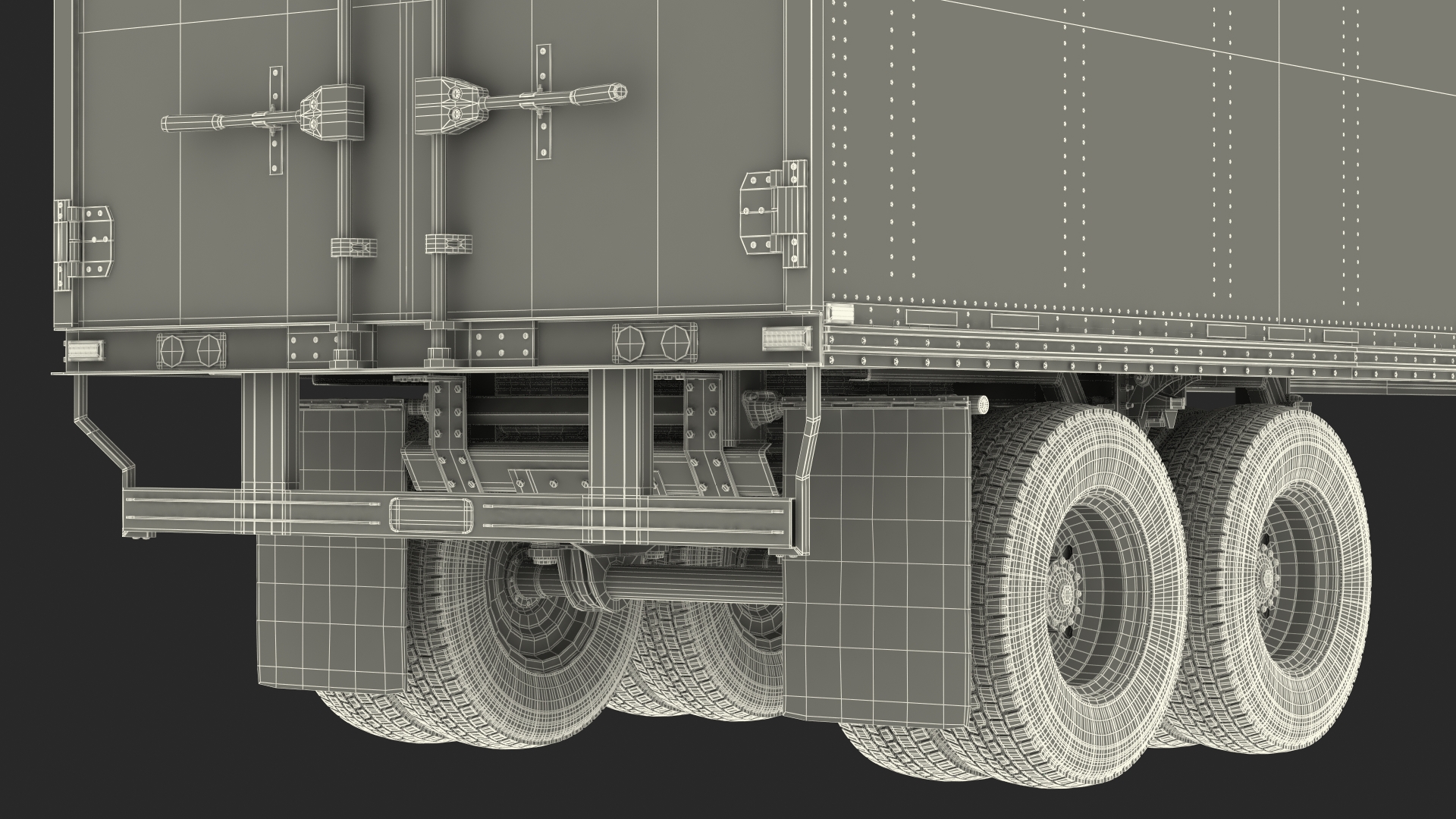 3D model Marmon Truck With Semi Trailer