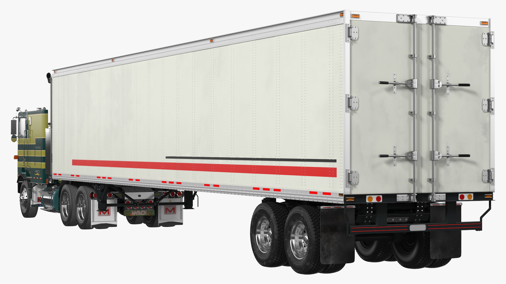 3D model Marmon Truck With Semi Trailer