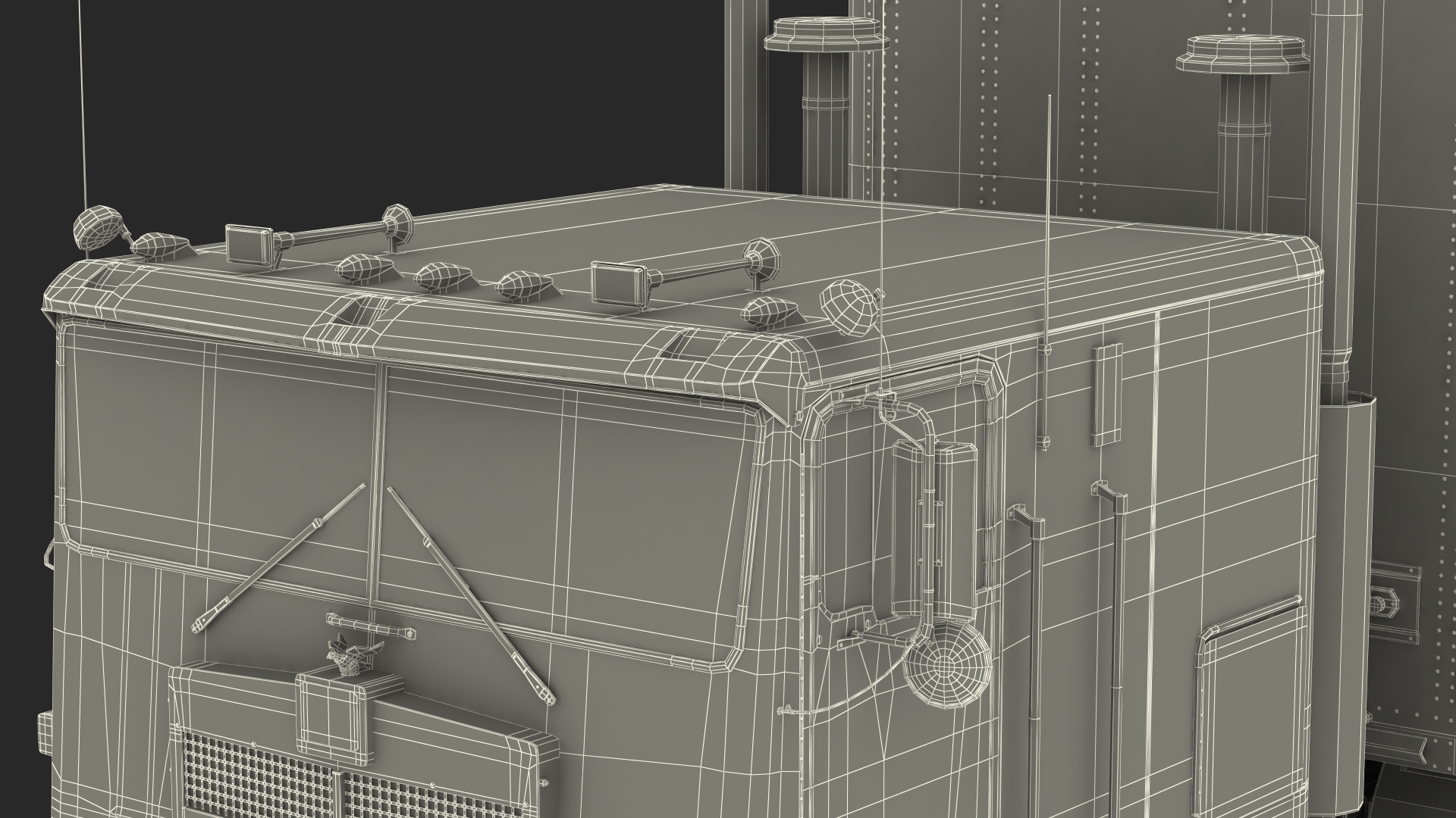 3D model Marmon Truck With Semi Trailer