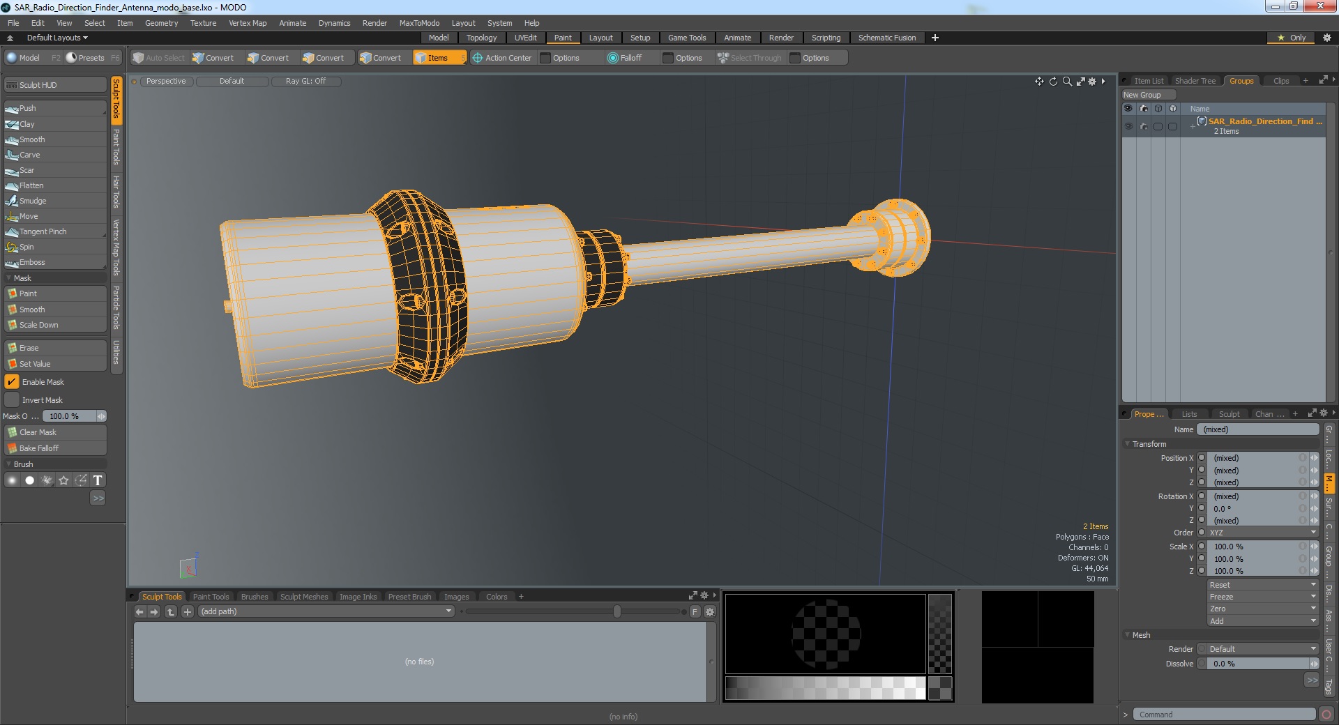 SAR Radio Direction Finder Antenna 3D model