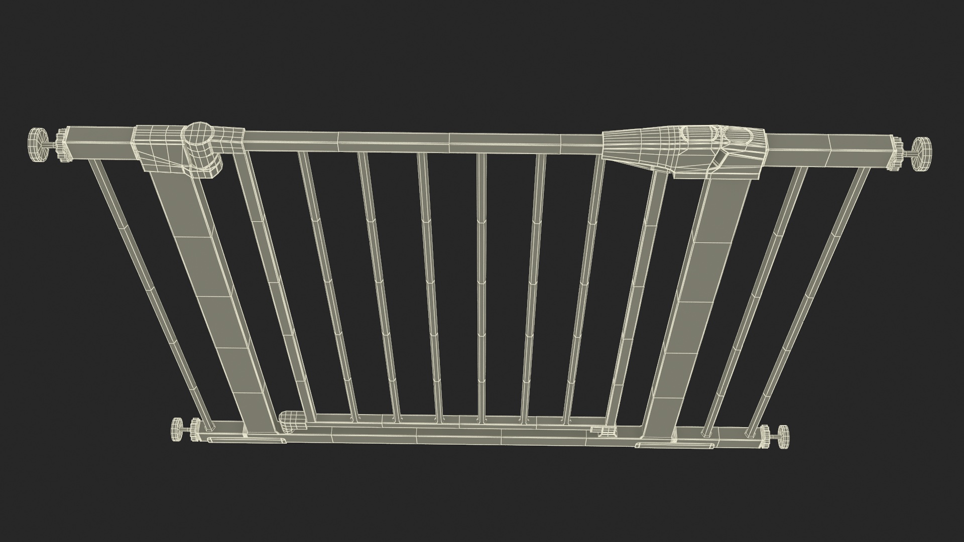 Pressure Mounted Baby and Pet Gate Wood Pattern 3D