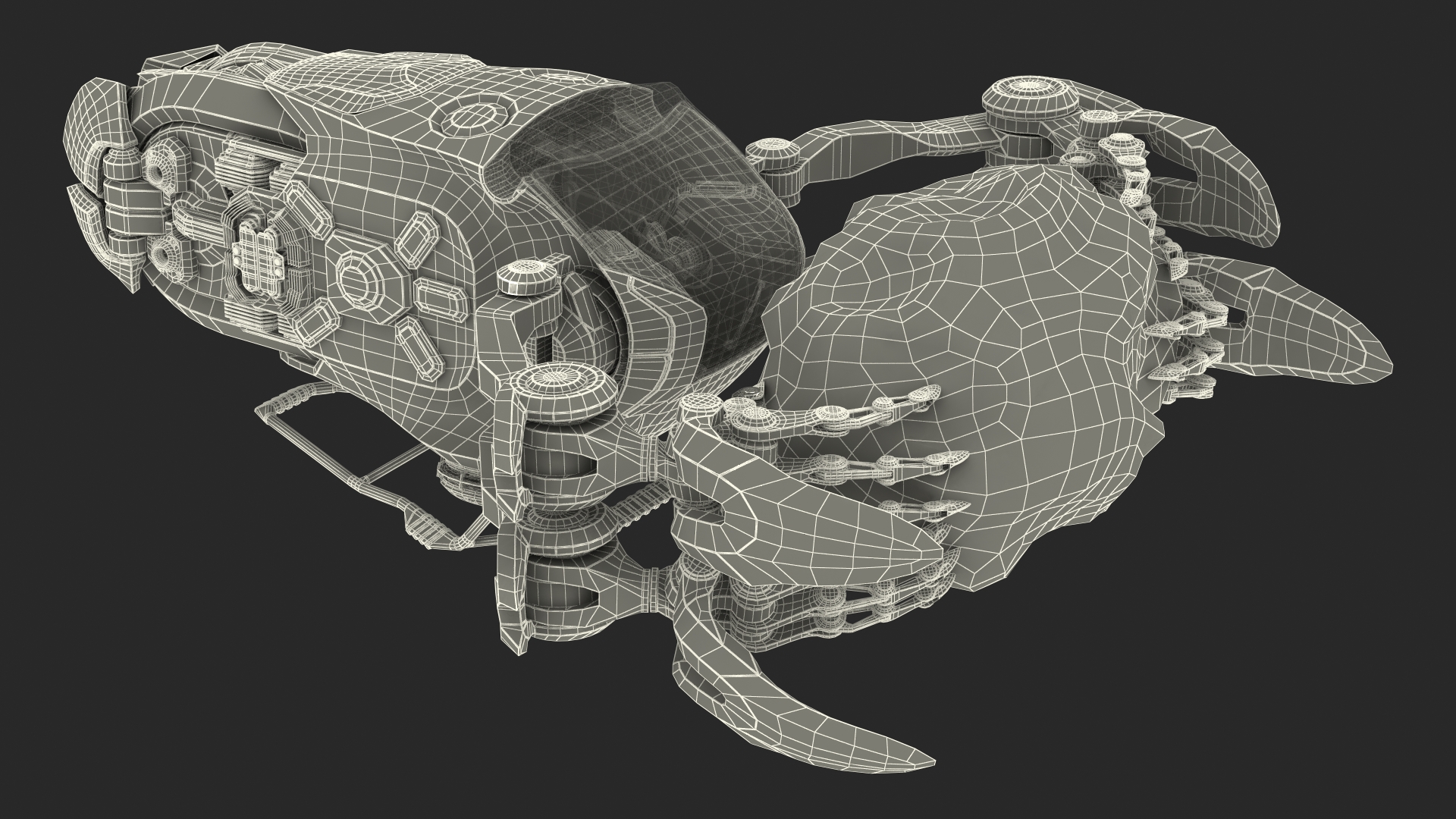 Spaceship Loader with Asteroid Rigged 3D