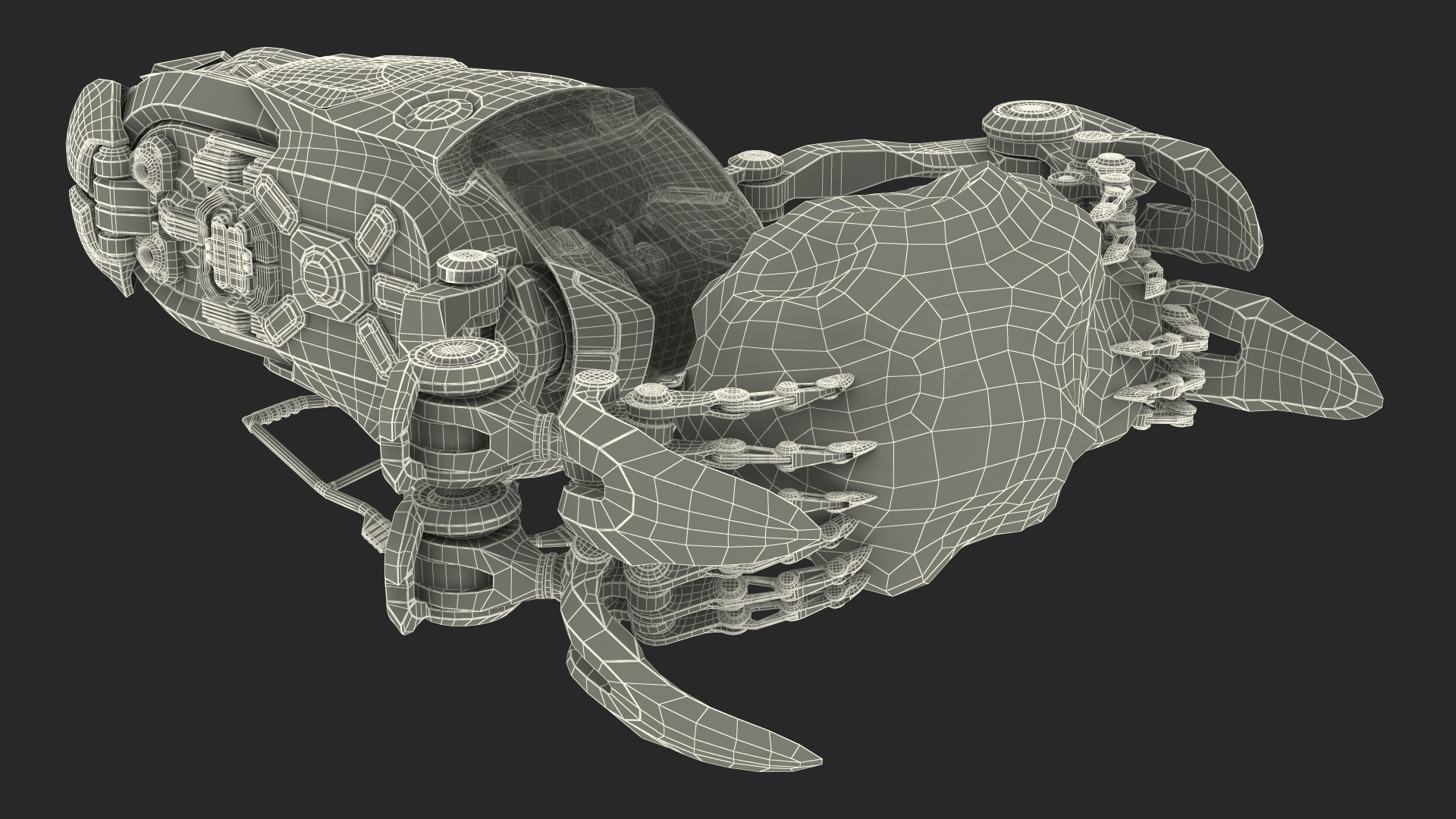 Spaceship Loader with Asteroid Rigged 3D