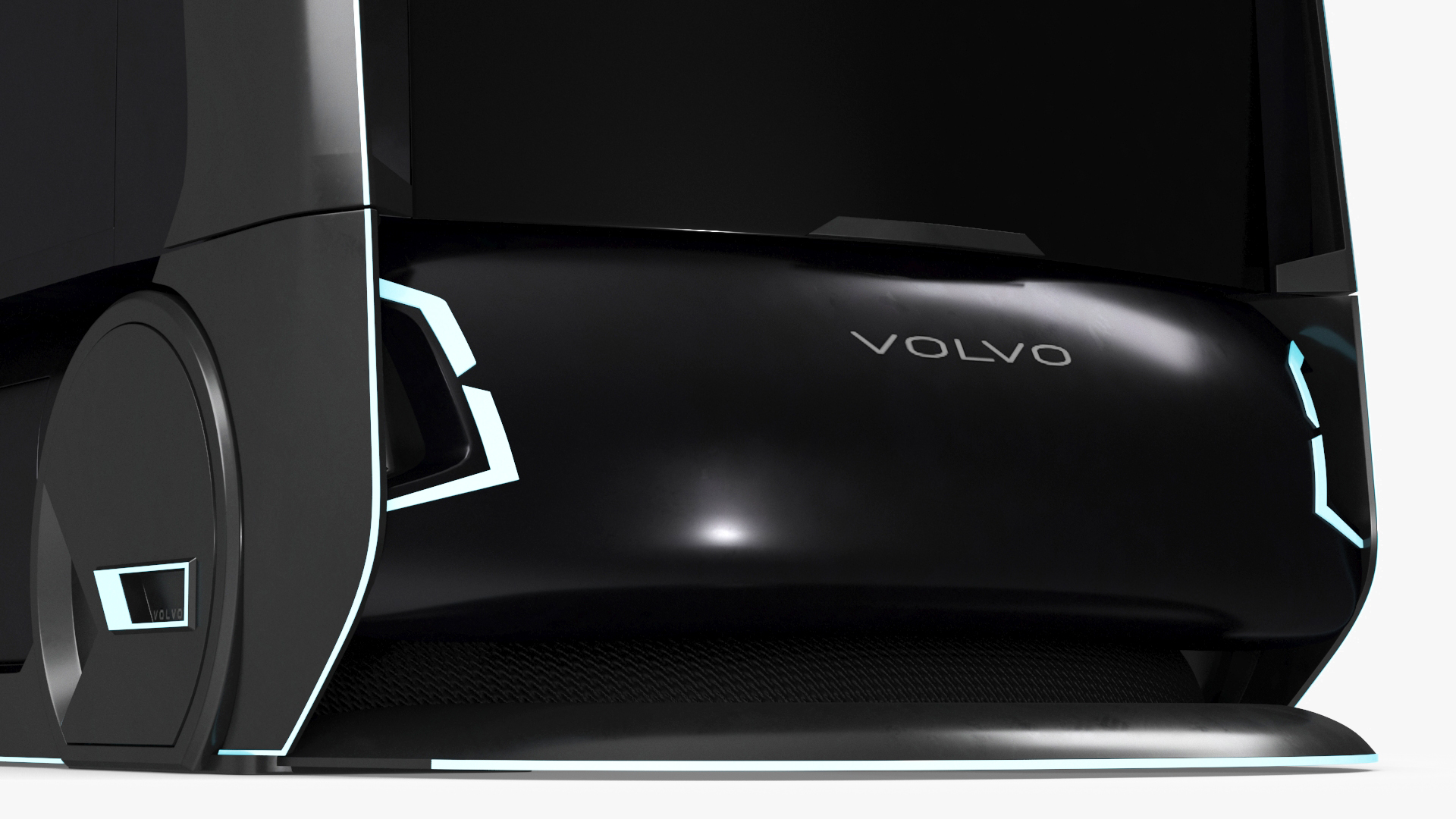 Futuristic Volvo Autonomous Carrier Rigged 3D