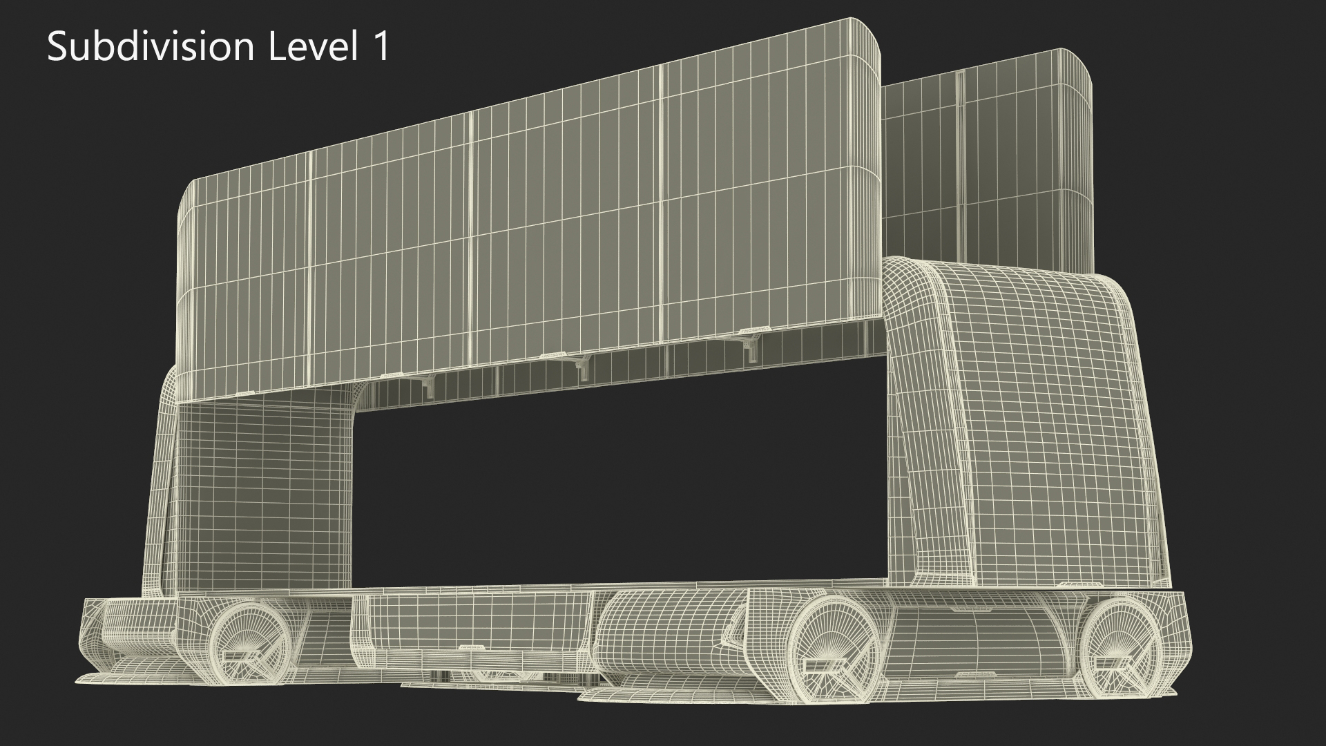 Futuristic Volvo Autonomous Carrier Rigged 3D