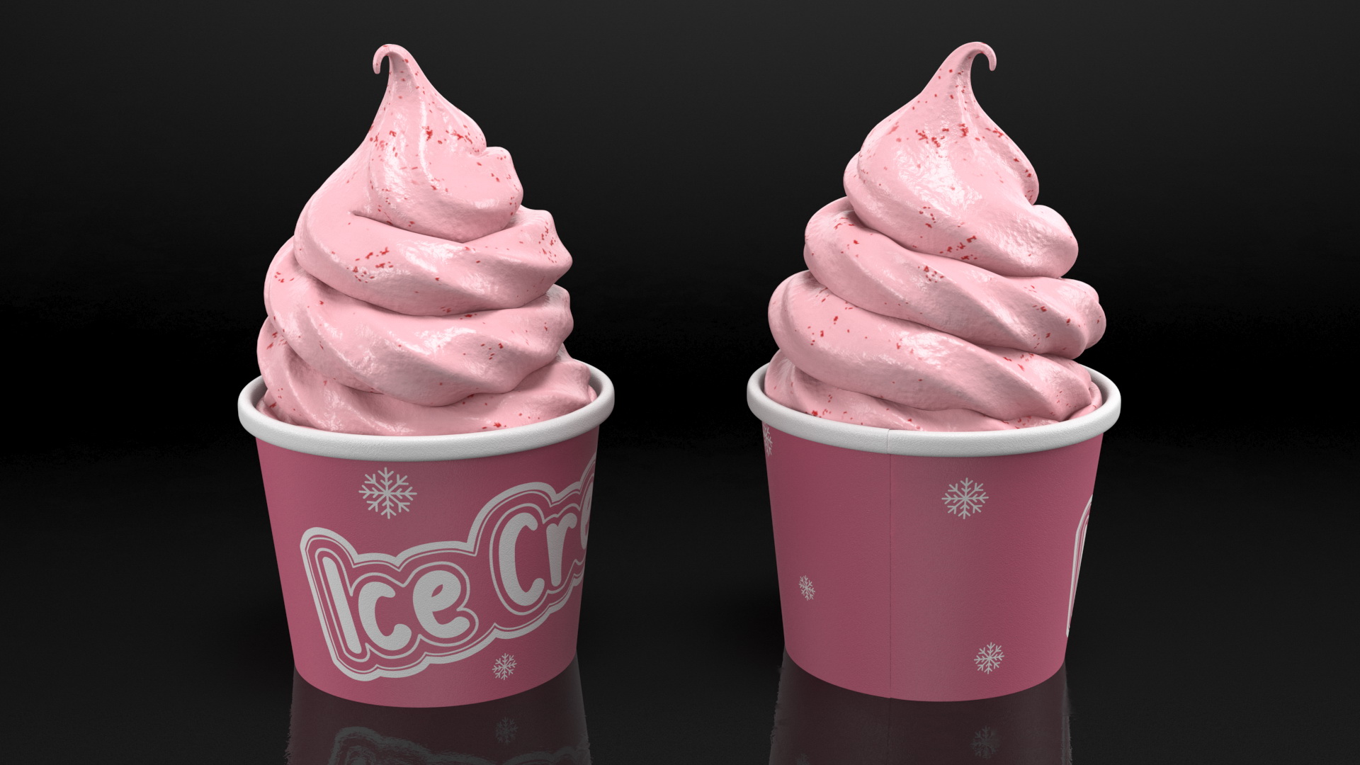 Fruit Ice Cream Cup 3D model