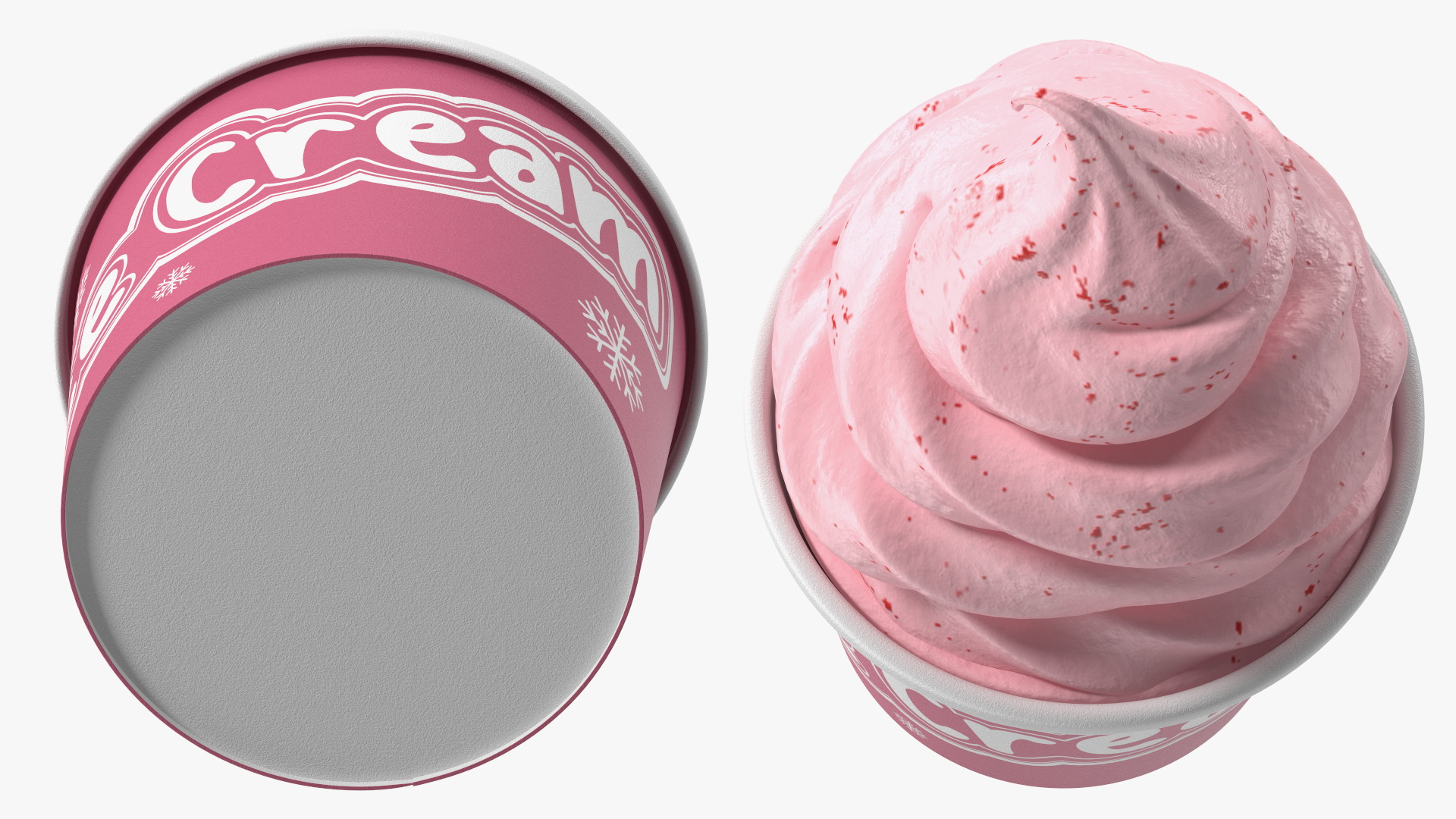 Fruit Ice Cream Cup 3D model