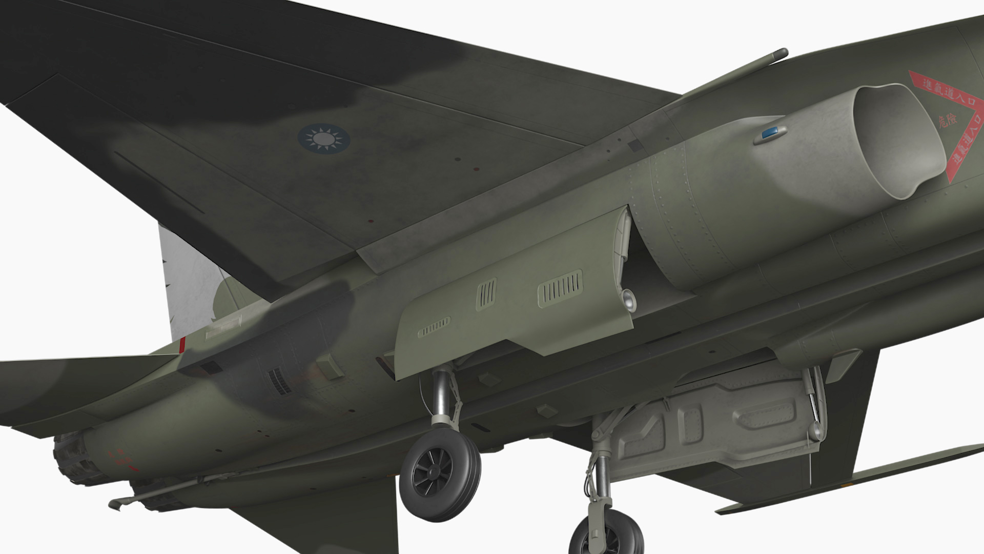 AIDC F-CK-1 Unarmed Fighter Jet Green 3D