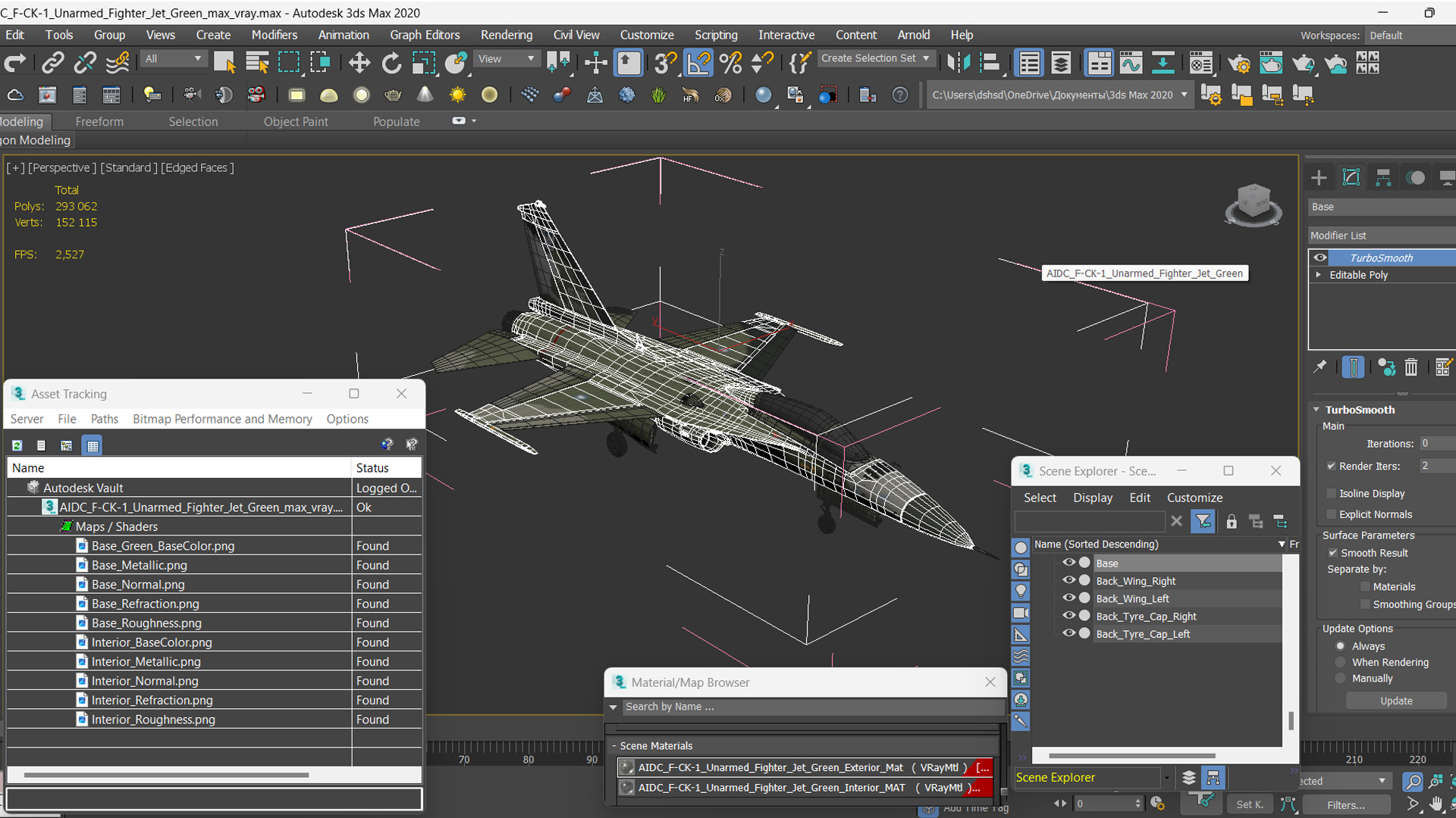 AIDC F-CK-1 Unarmed Fighter Jet Green 3D