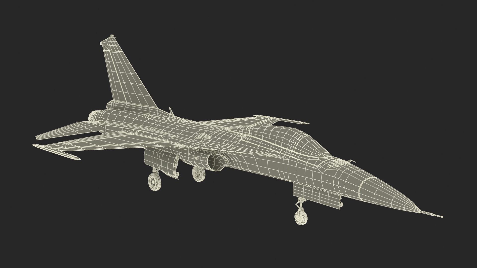 AIDC F-CK-1 Unarmed Fighter Jet Green 3D