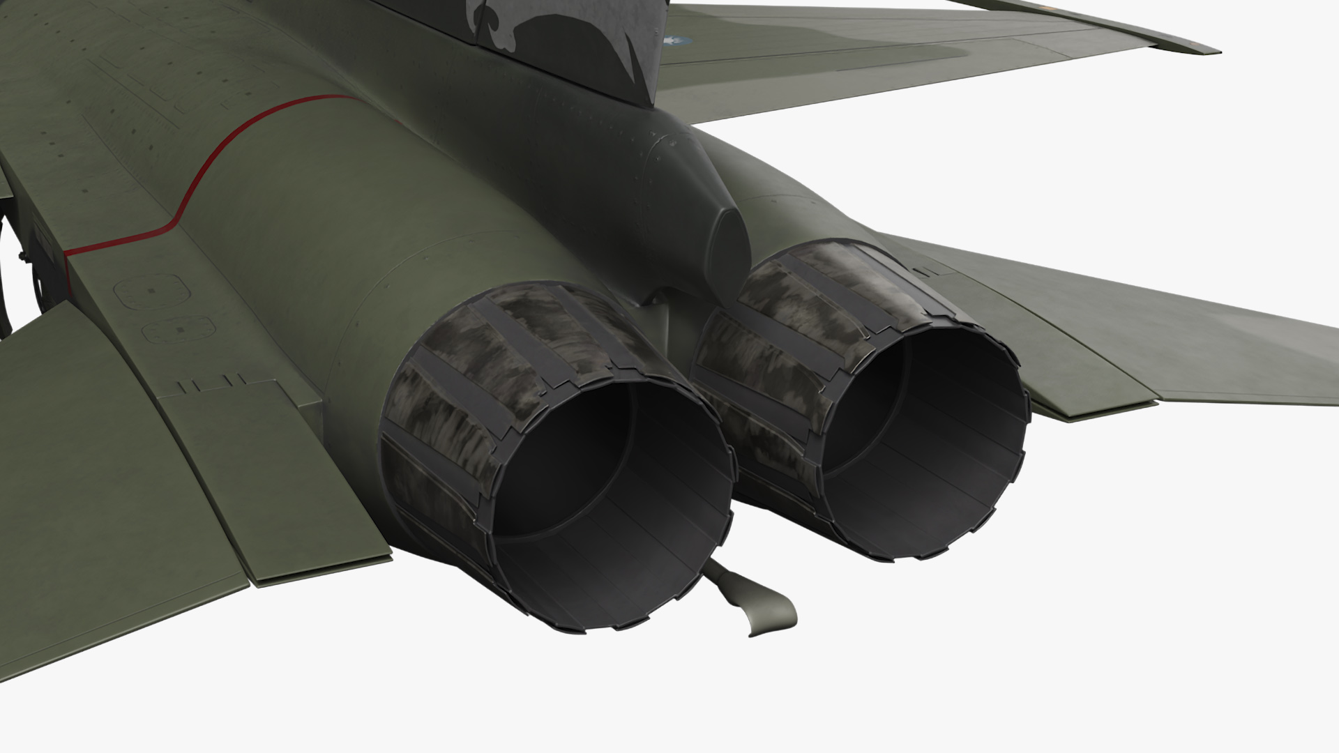 AIDC F-CK-1 Unarmed Fighter Jet Green 3D