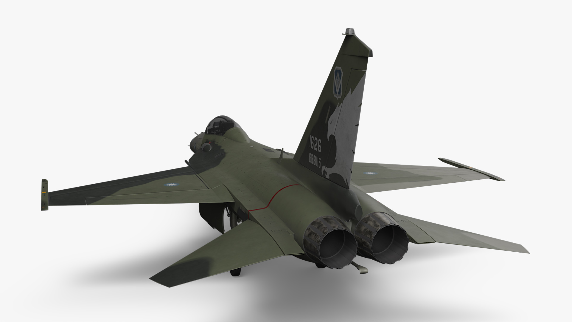 AIDC F-CK-1 Unarmed Fighter Jet Green 3D