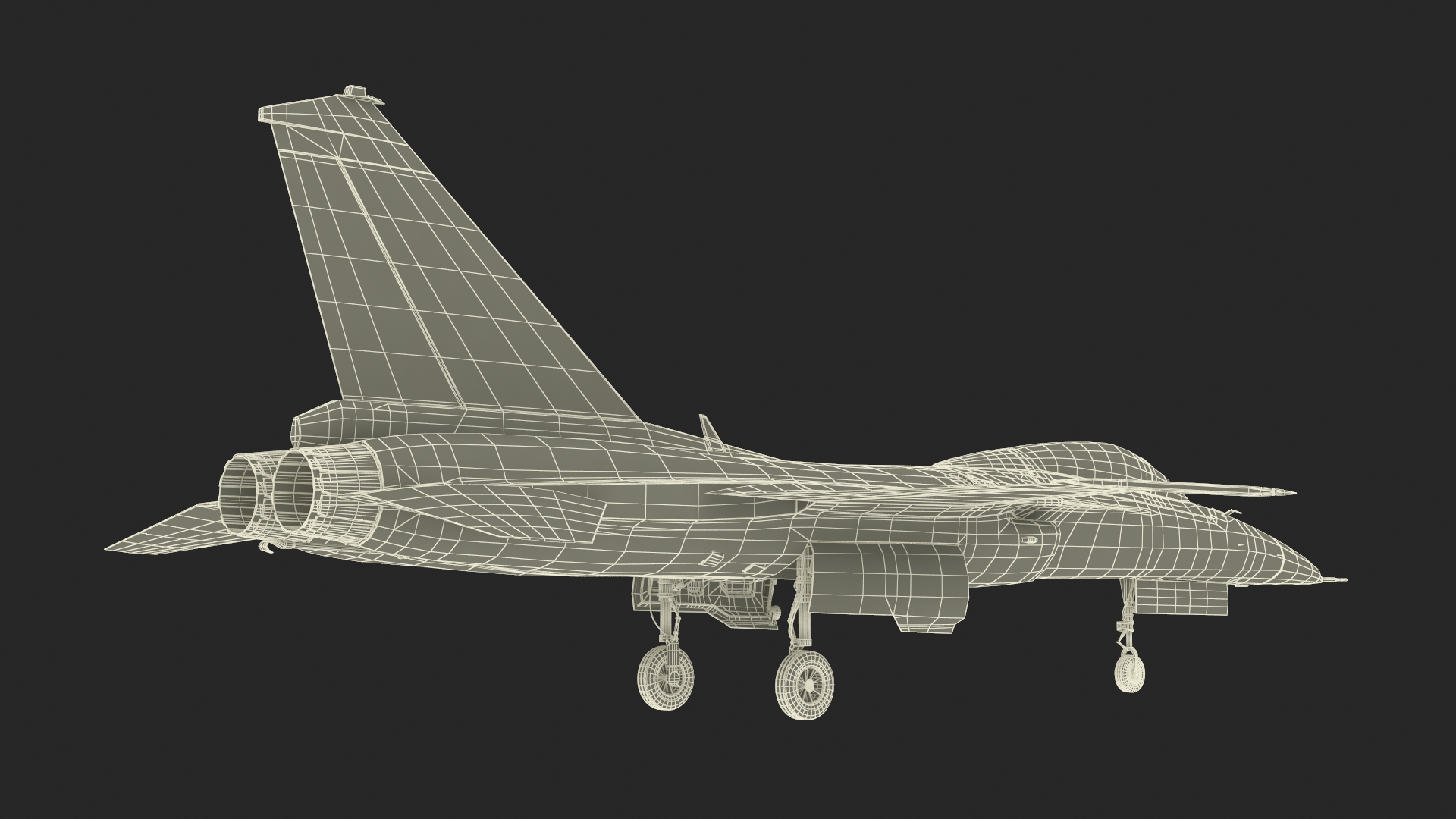 AIDC F-CK-1 Unarmed Fighter Jet Green 3D