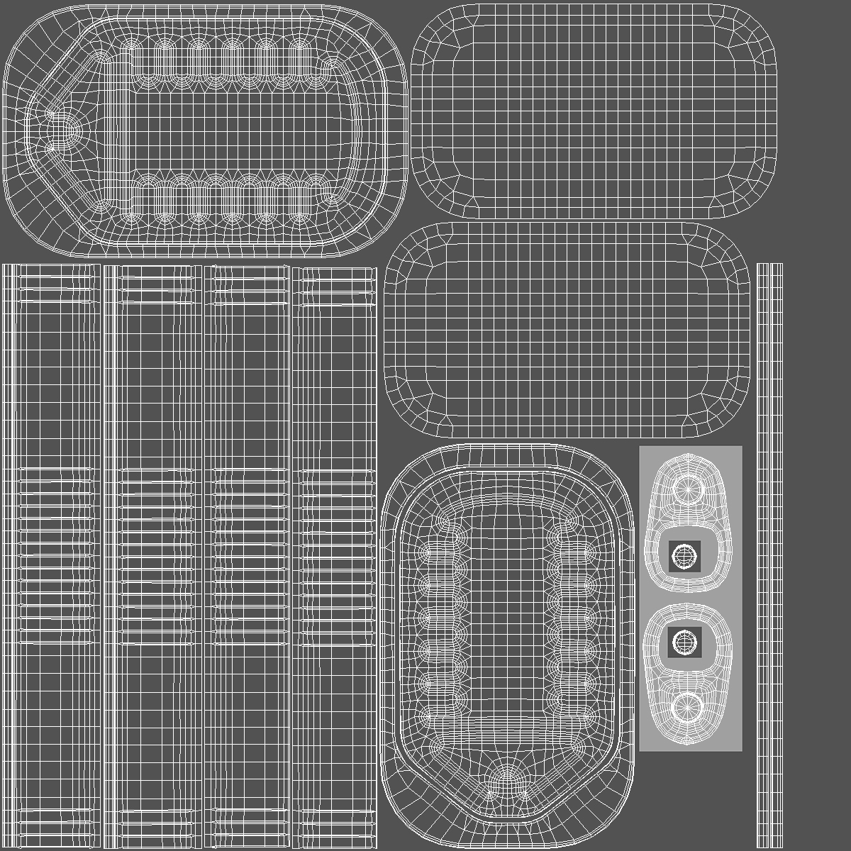 3D Open Empty Rectangular Can