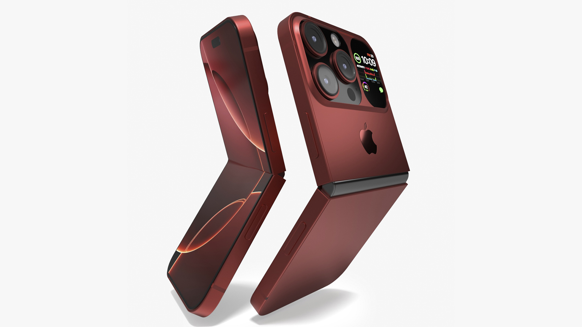 3D model iPhone Flip Crimson Red Rigged