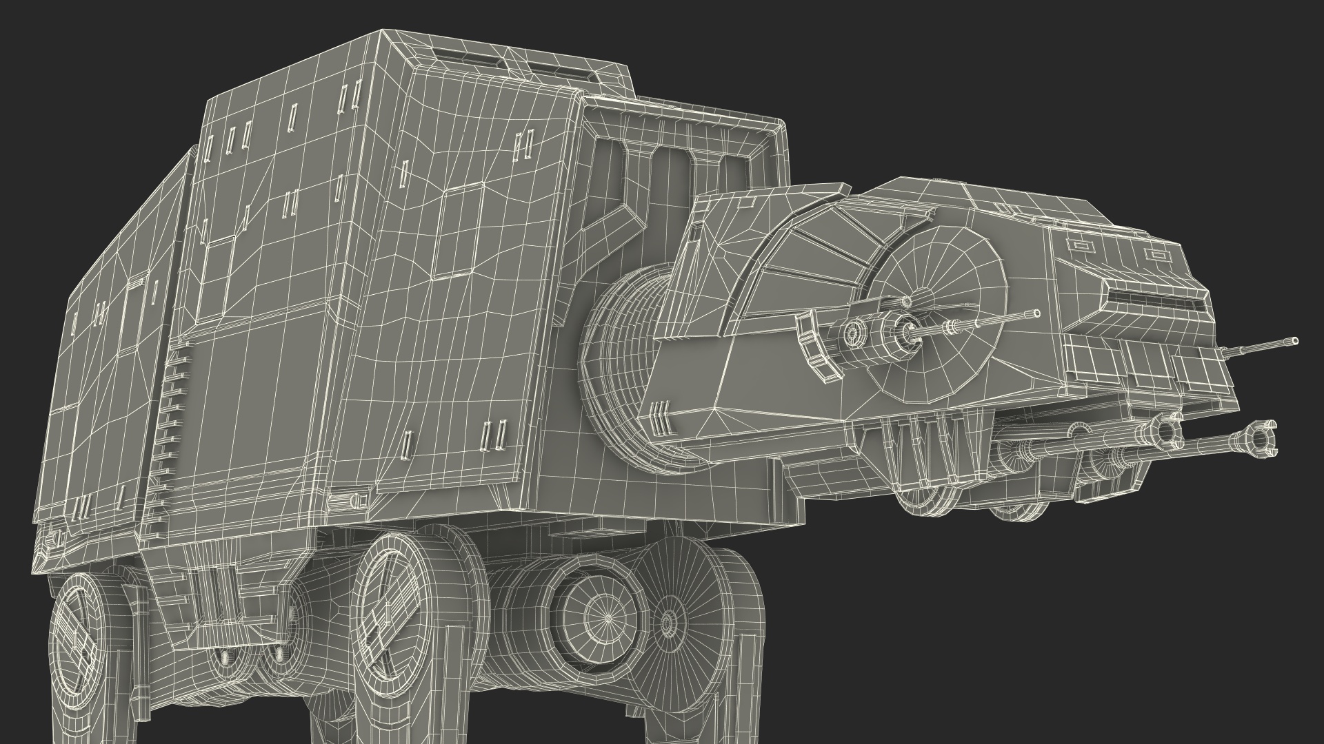 3D Star Wars AT-AT Rigged for Maya