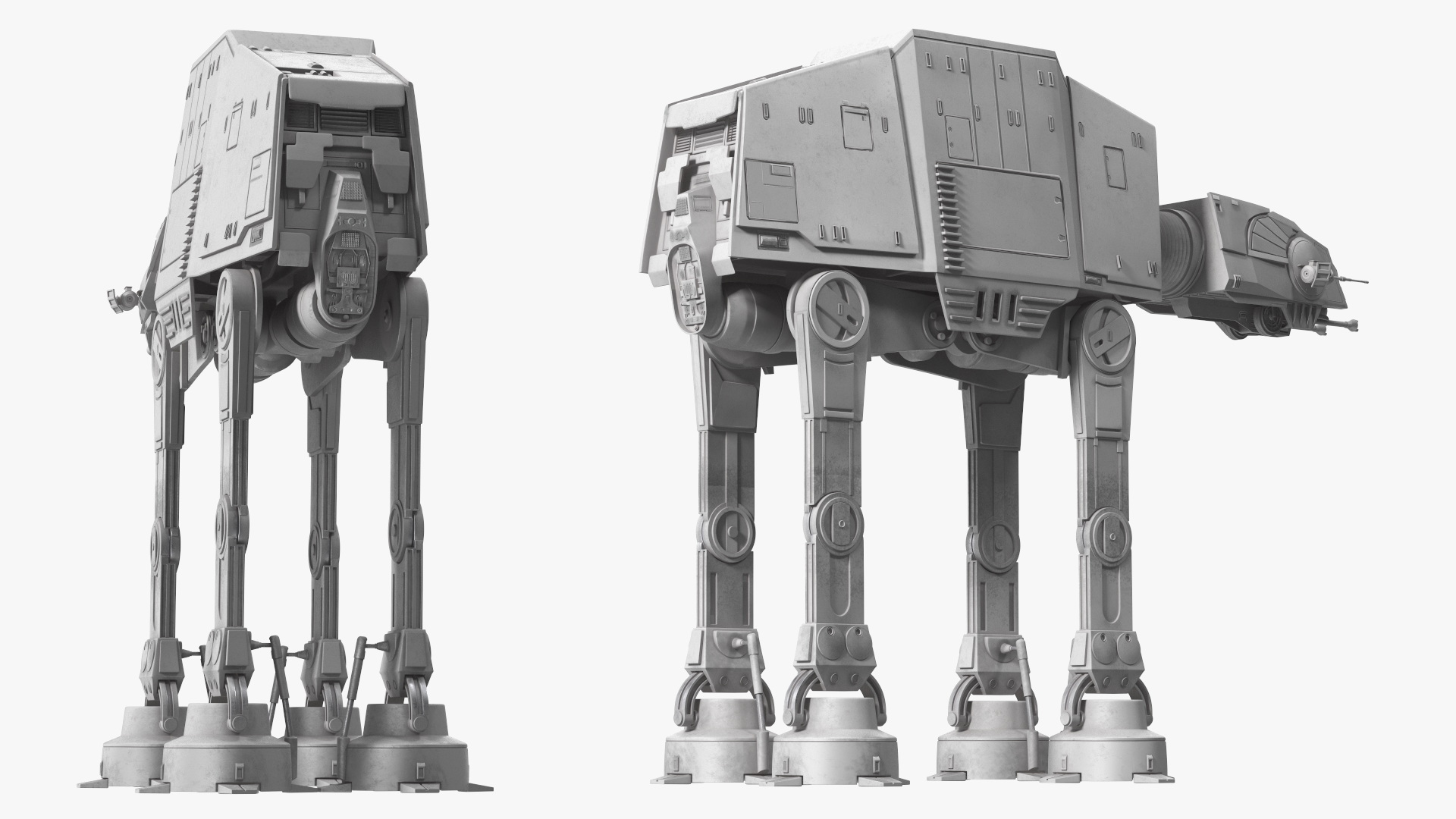 3D Star Wars AT-AT Rigged for Maya