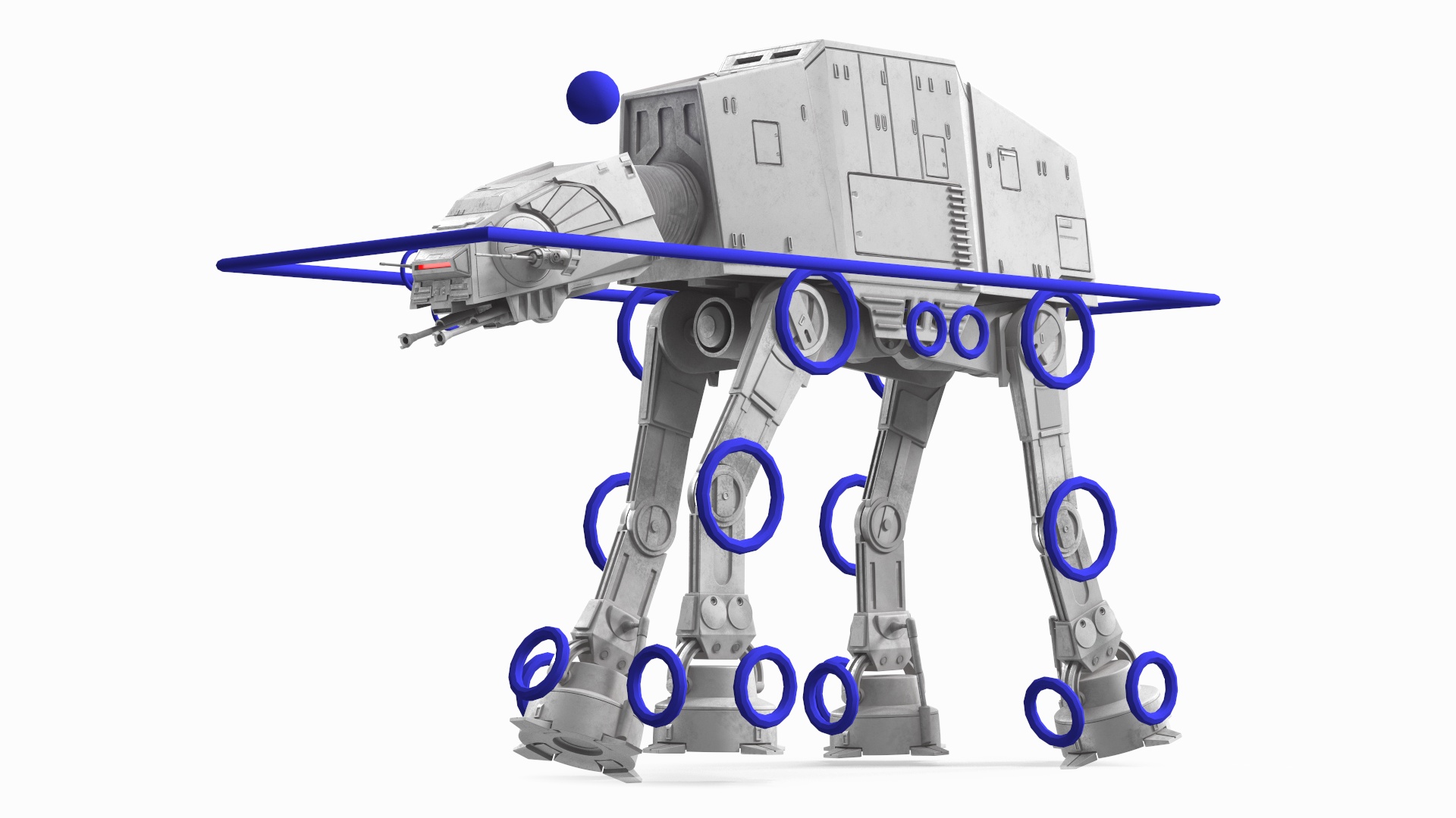 3D Star Wars AT-AT Rigged for Maya