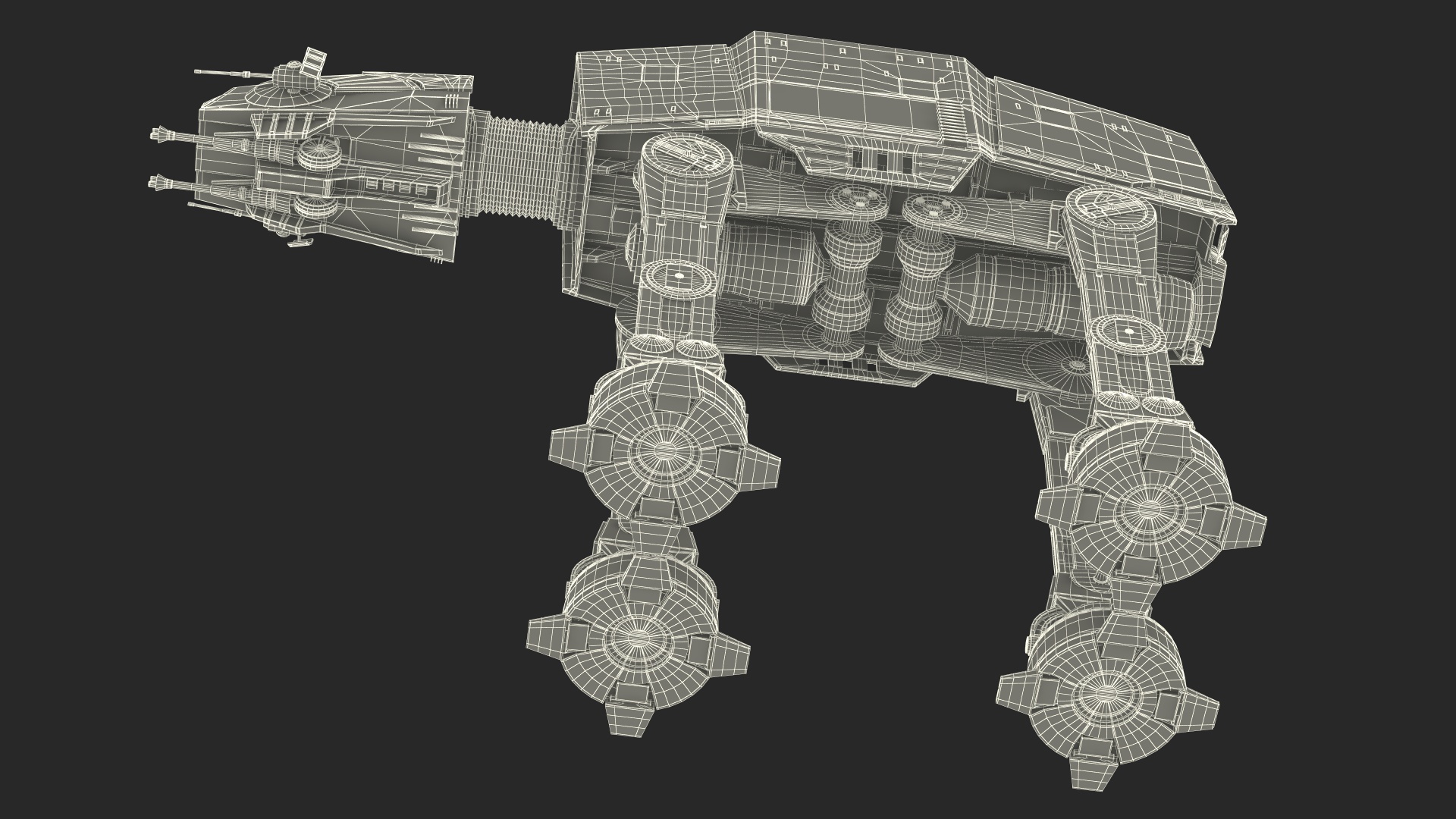 3D Star Wars AT-AT Rigged for Maya