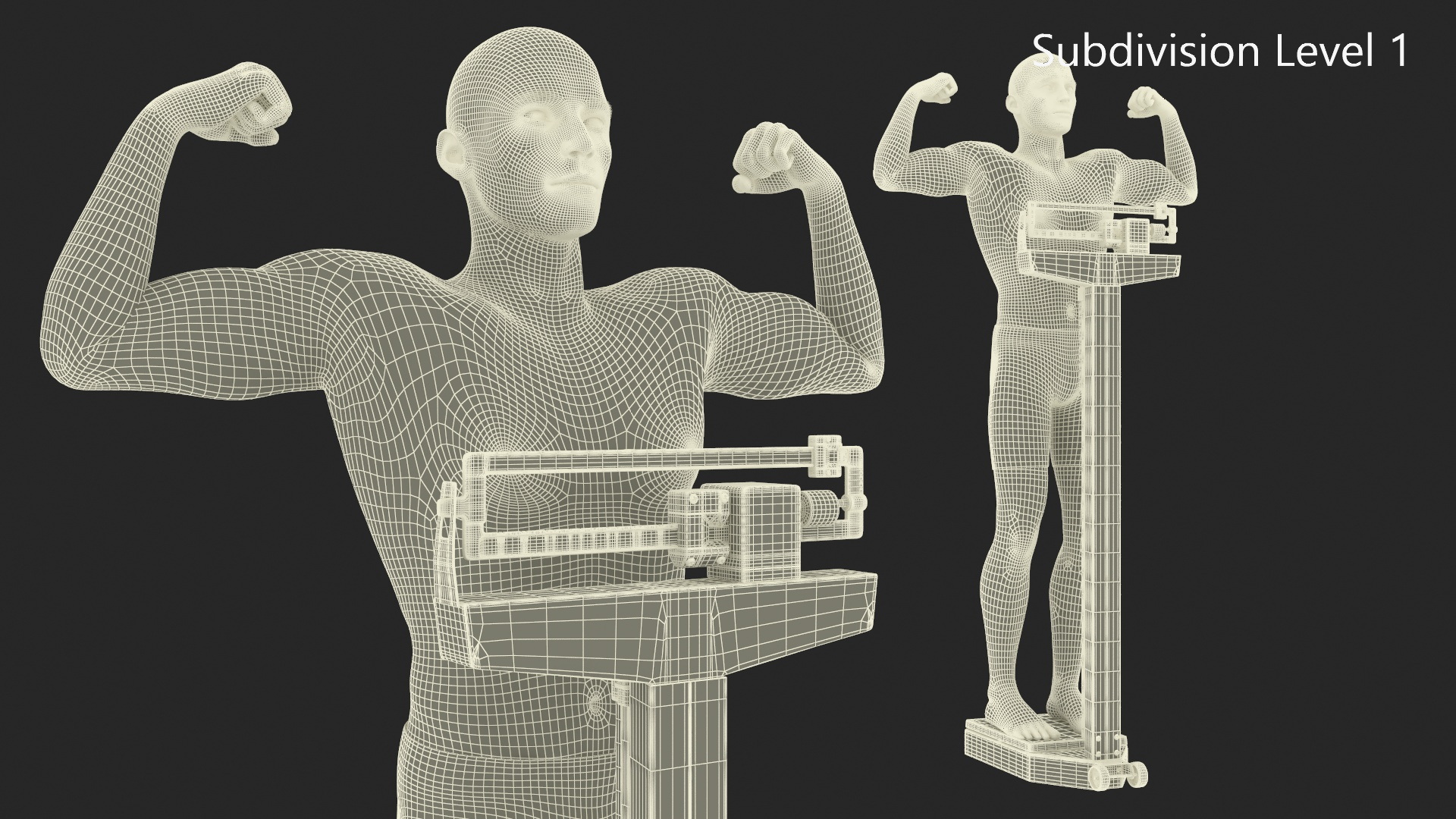 3D UFC MMA Fighter on Scale Fur model