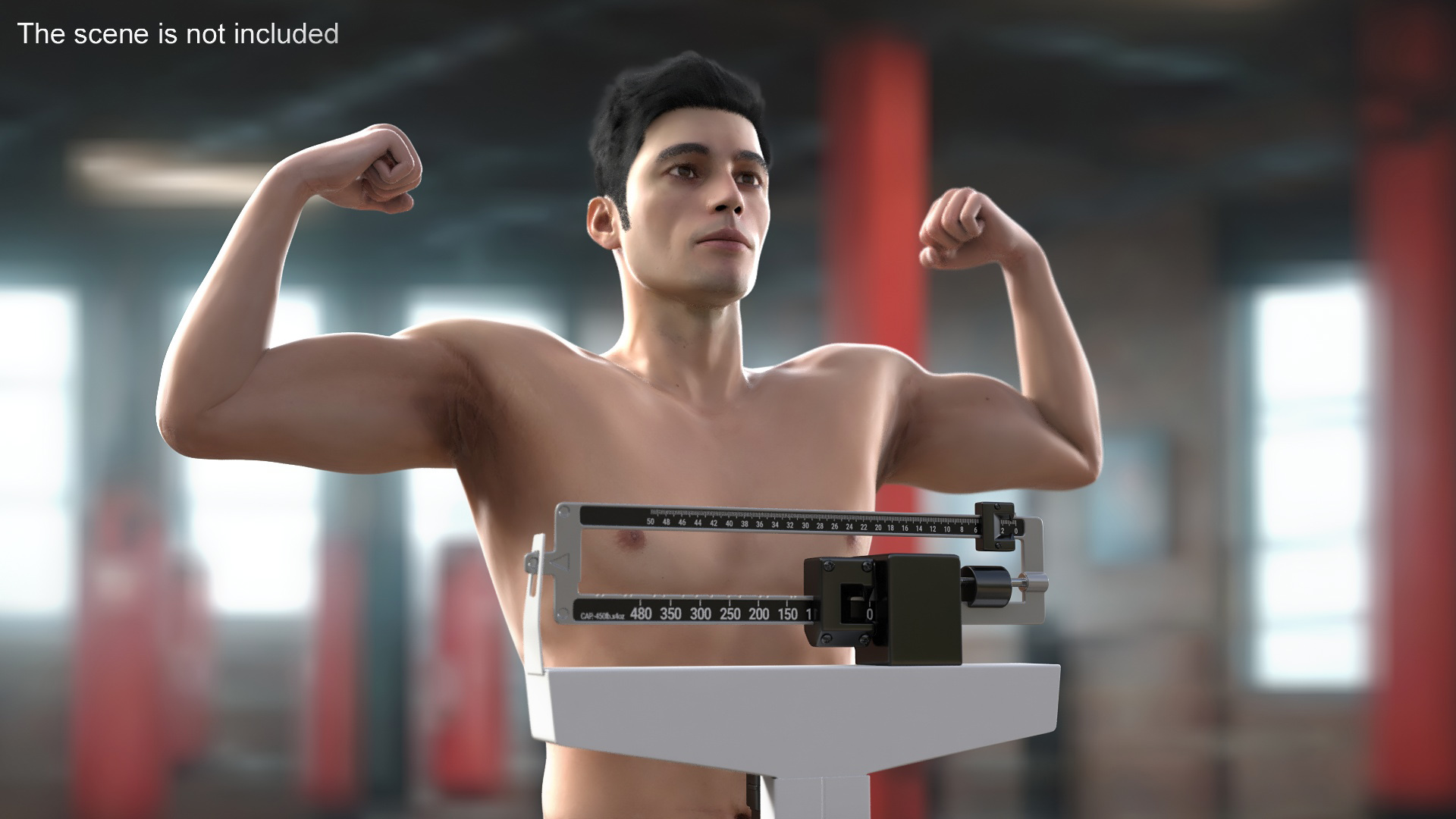 3D UFC MMA Fighter on Scale Fur model