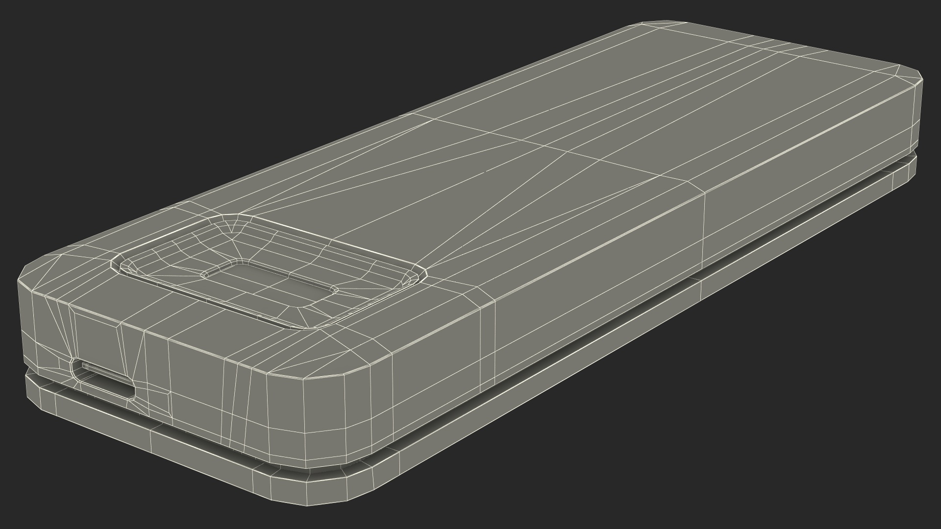 3D model SSD Drive Fingerprint Scanner Protection