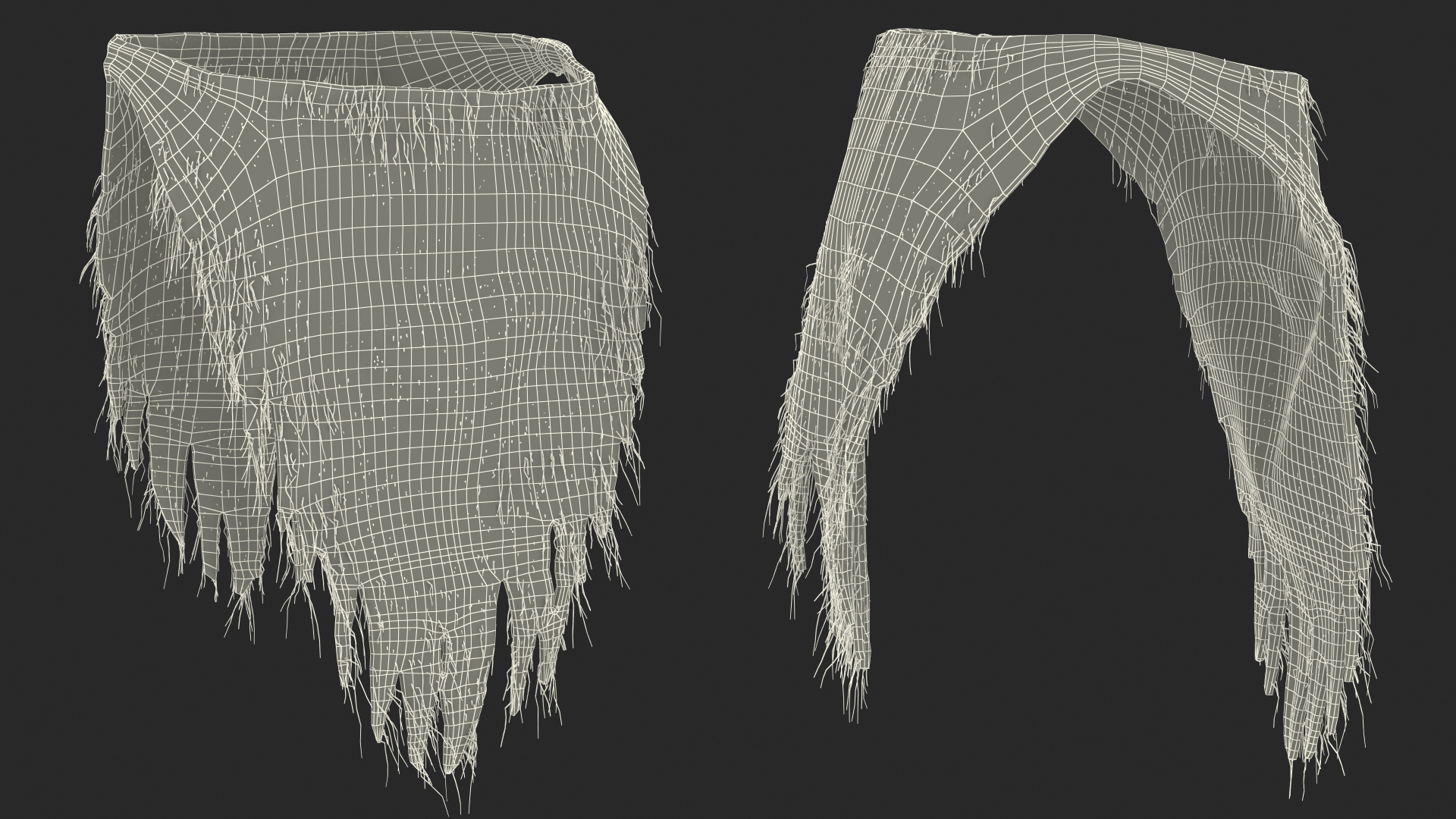 Bloody Rag Loincloth Fur 3D model