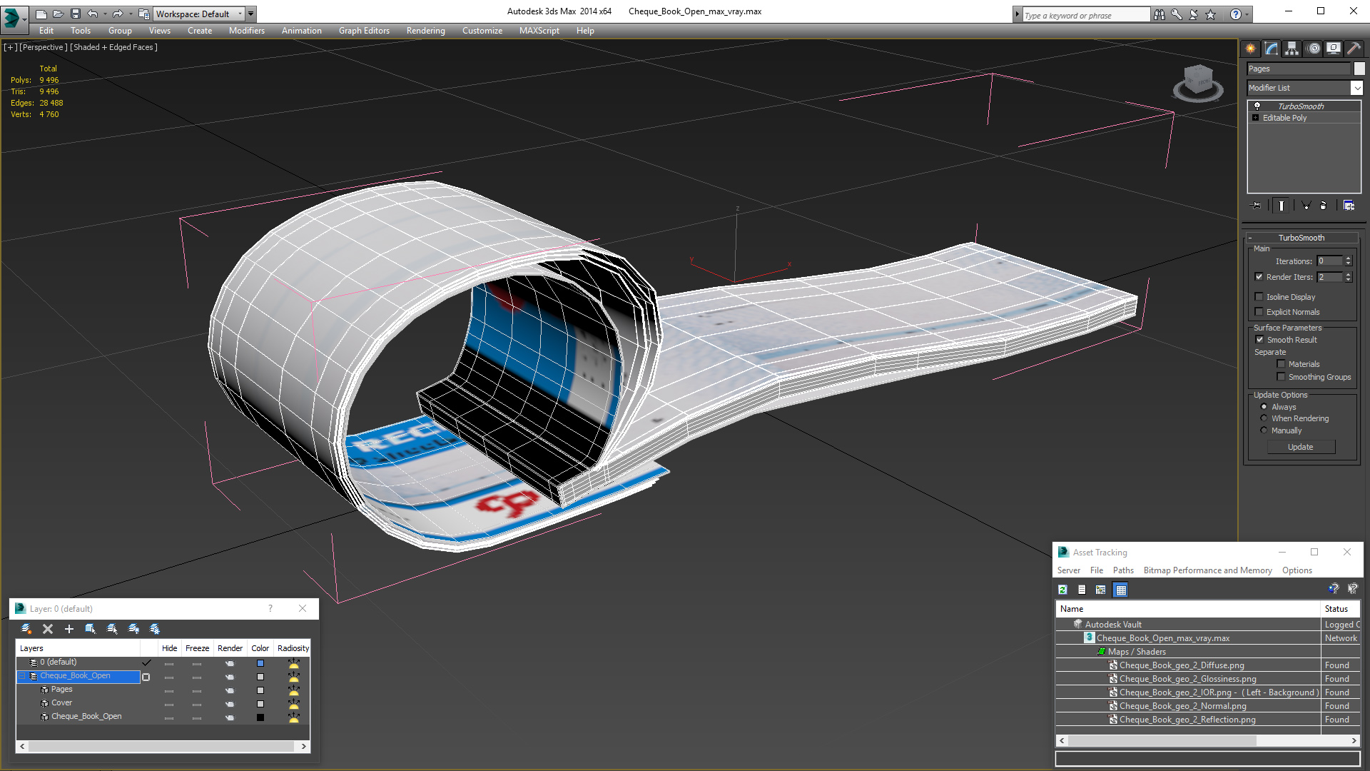 3D Cheque Book Open