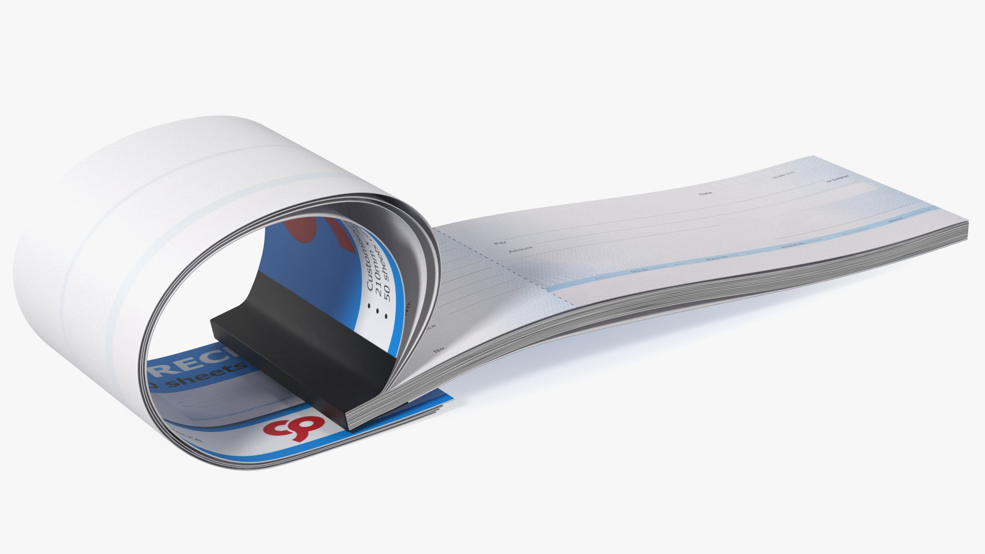 3D Cheque Book Open