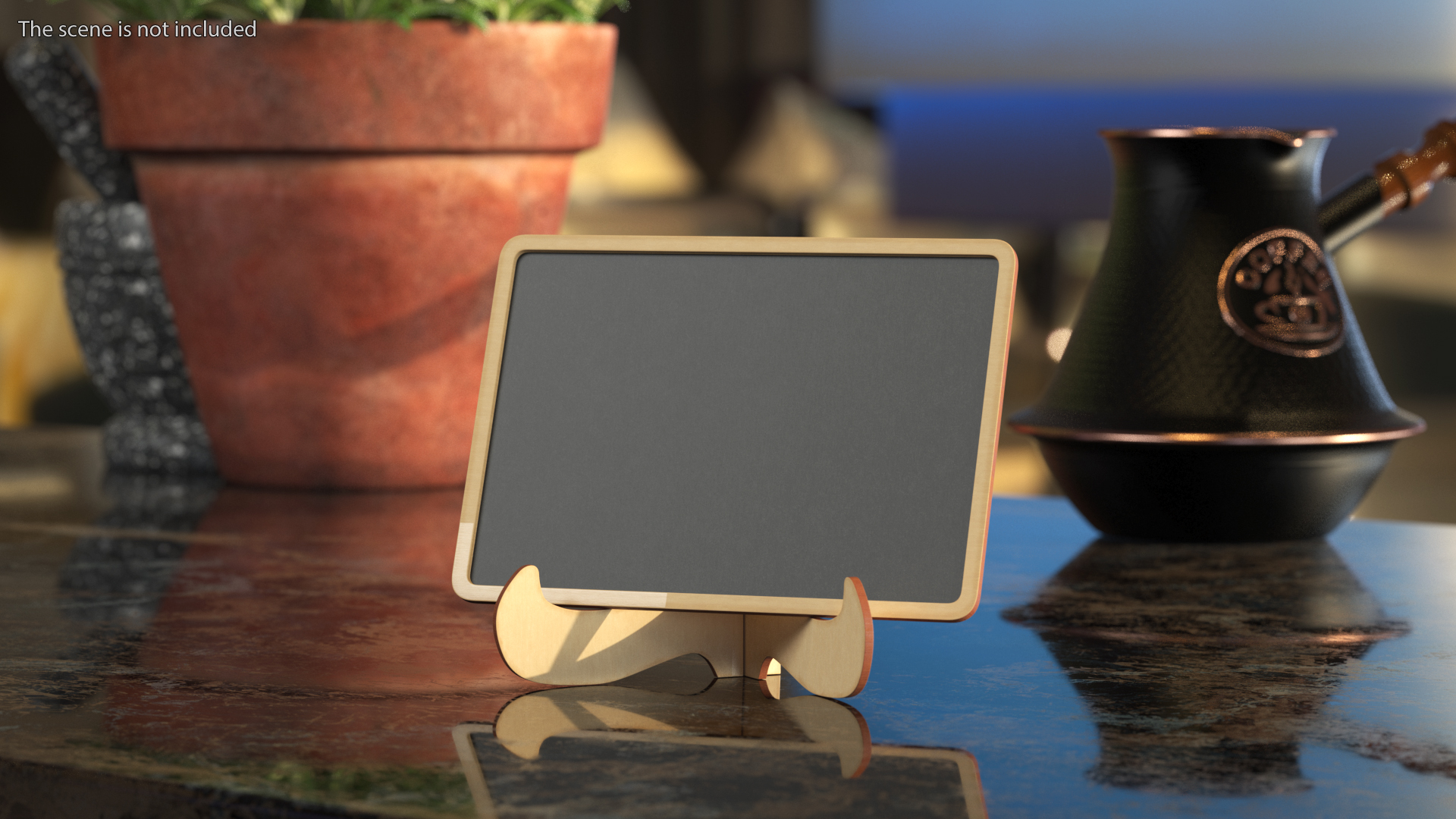 3D Small Plywood Chalkboard on Stand model