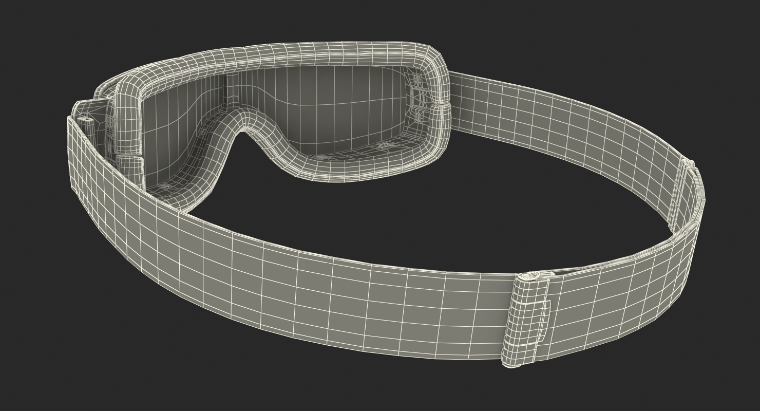 Brown Pilot Goggles 3D model