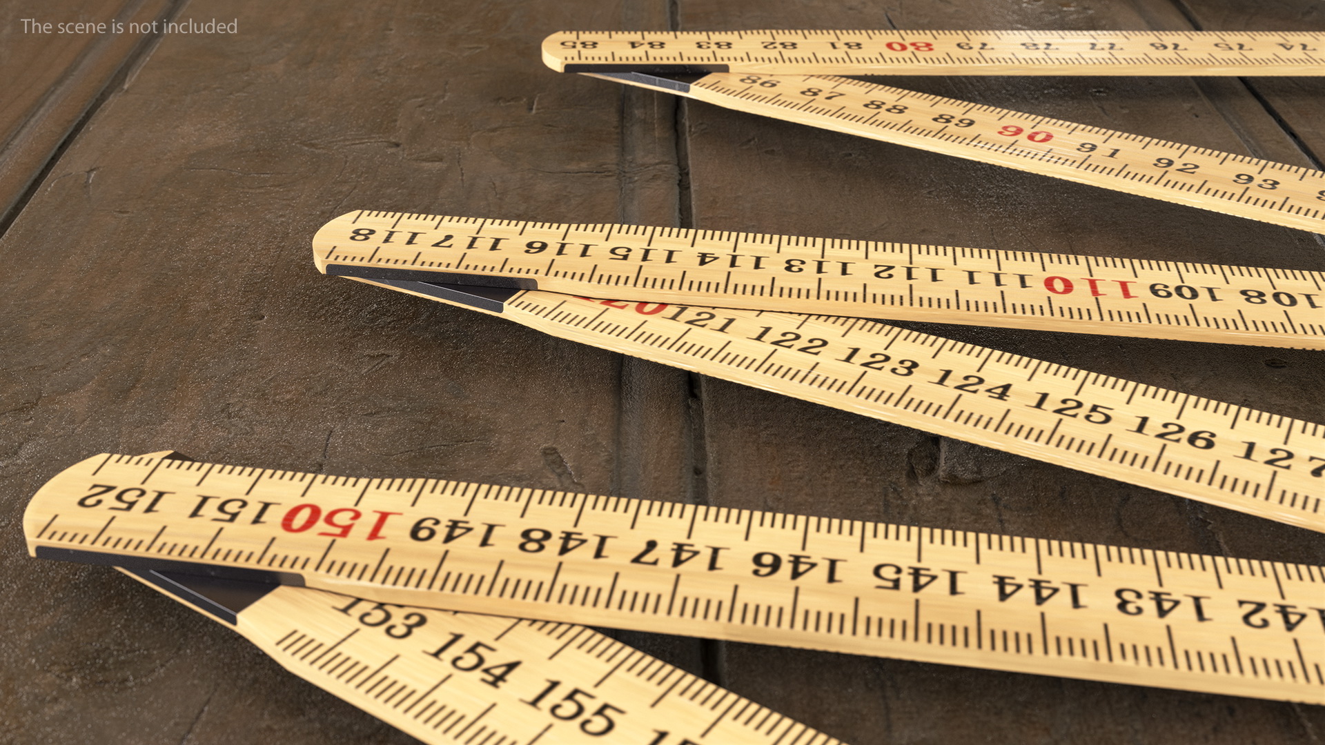 3D Folding Ruler with Metric Measurements model