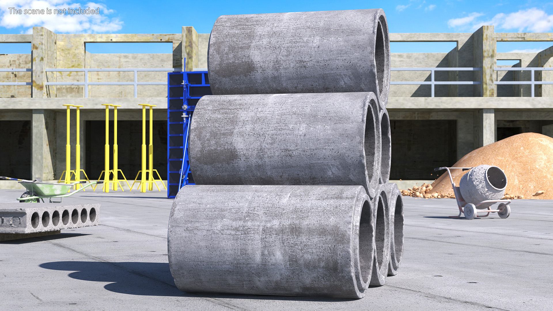 Concrete Drainage Pipe 3D