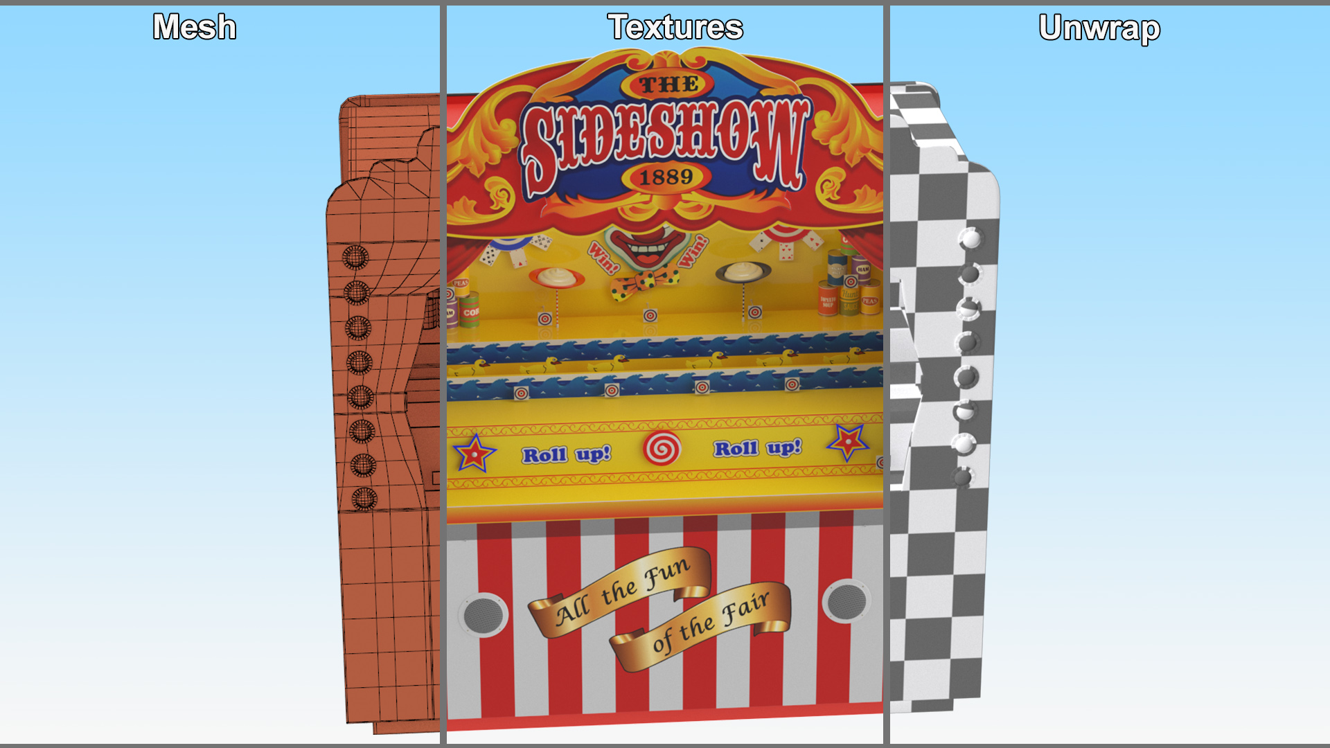 Sideshow 1889 Game Booth 3D model