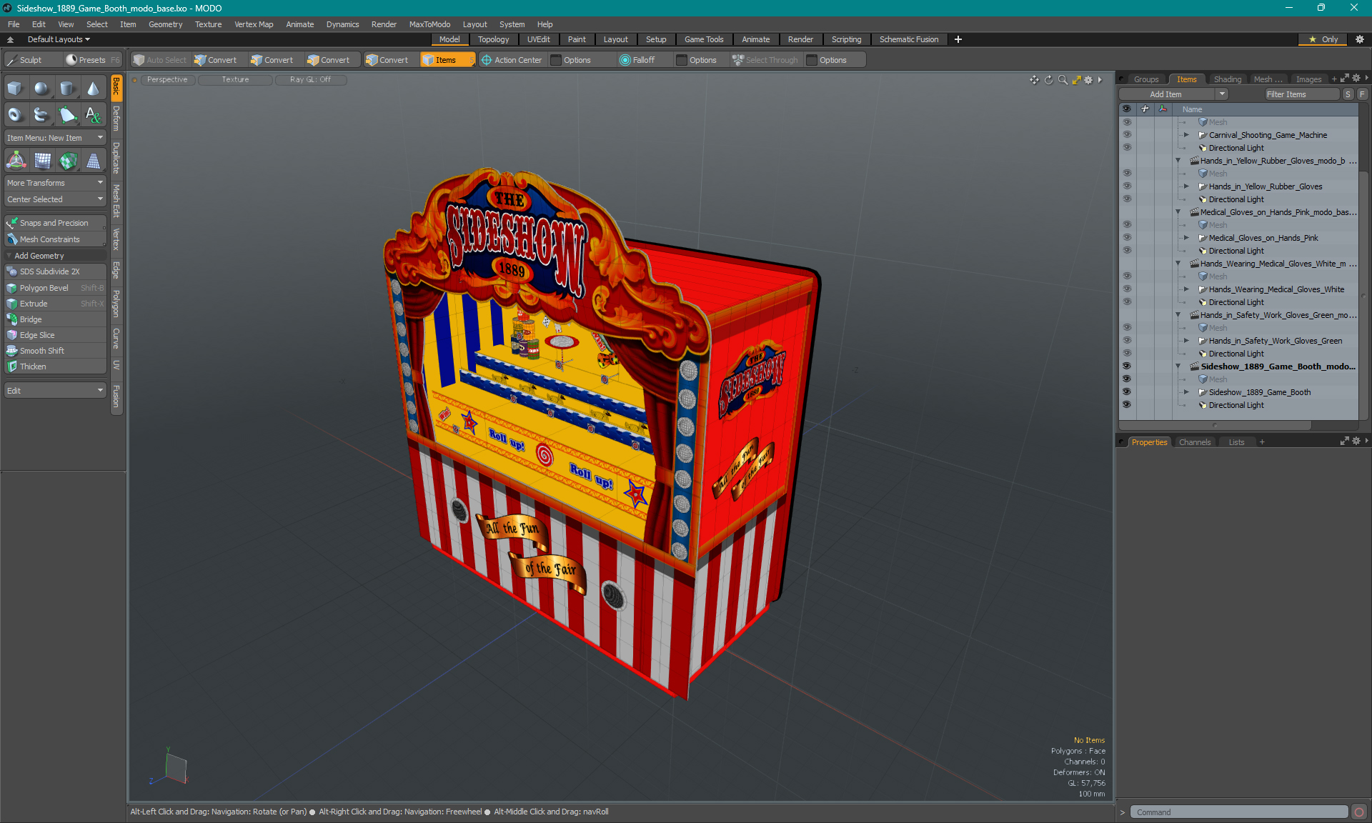 Sideshow 1889 Game Booth 3D model