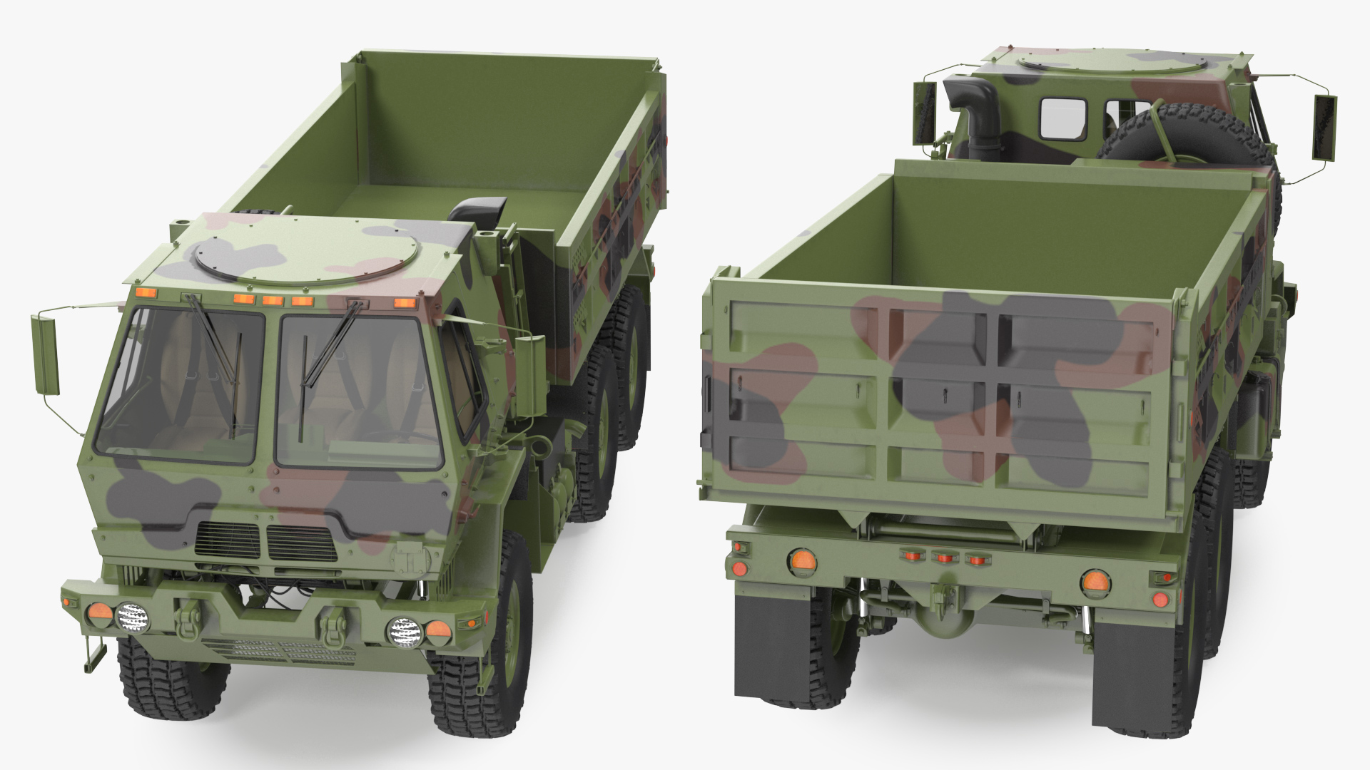 3D model Oshkosh FMTV 10 Ton Dump Truck Camo