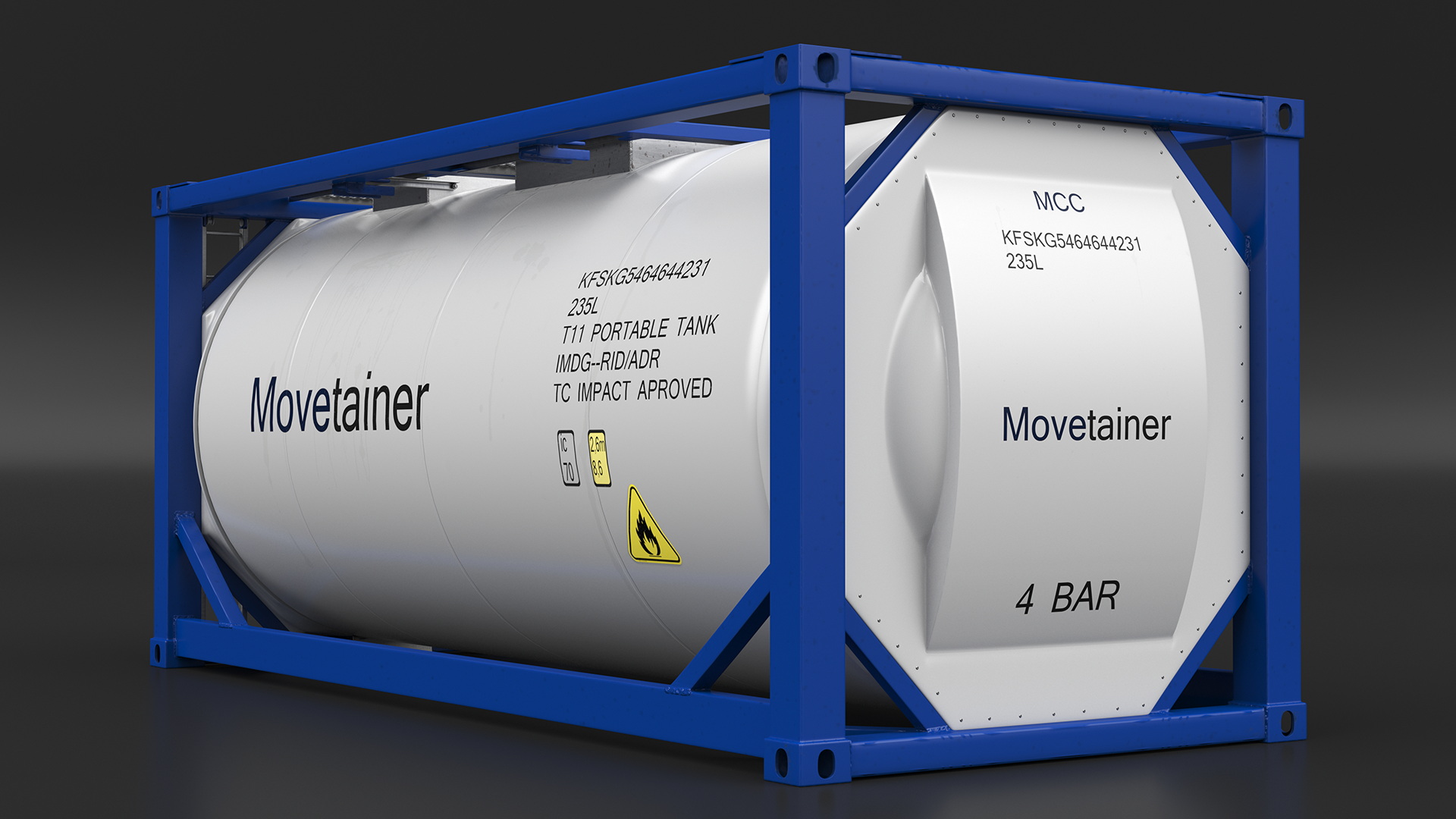 Standard ISO Tank Container 3D