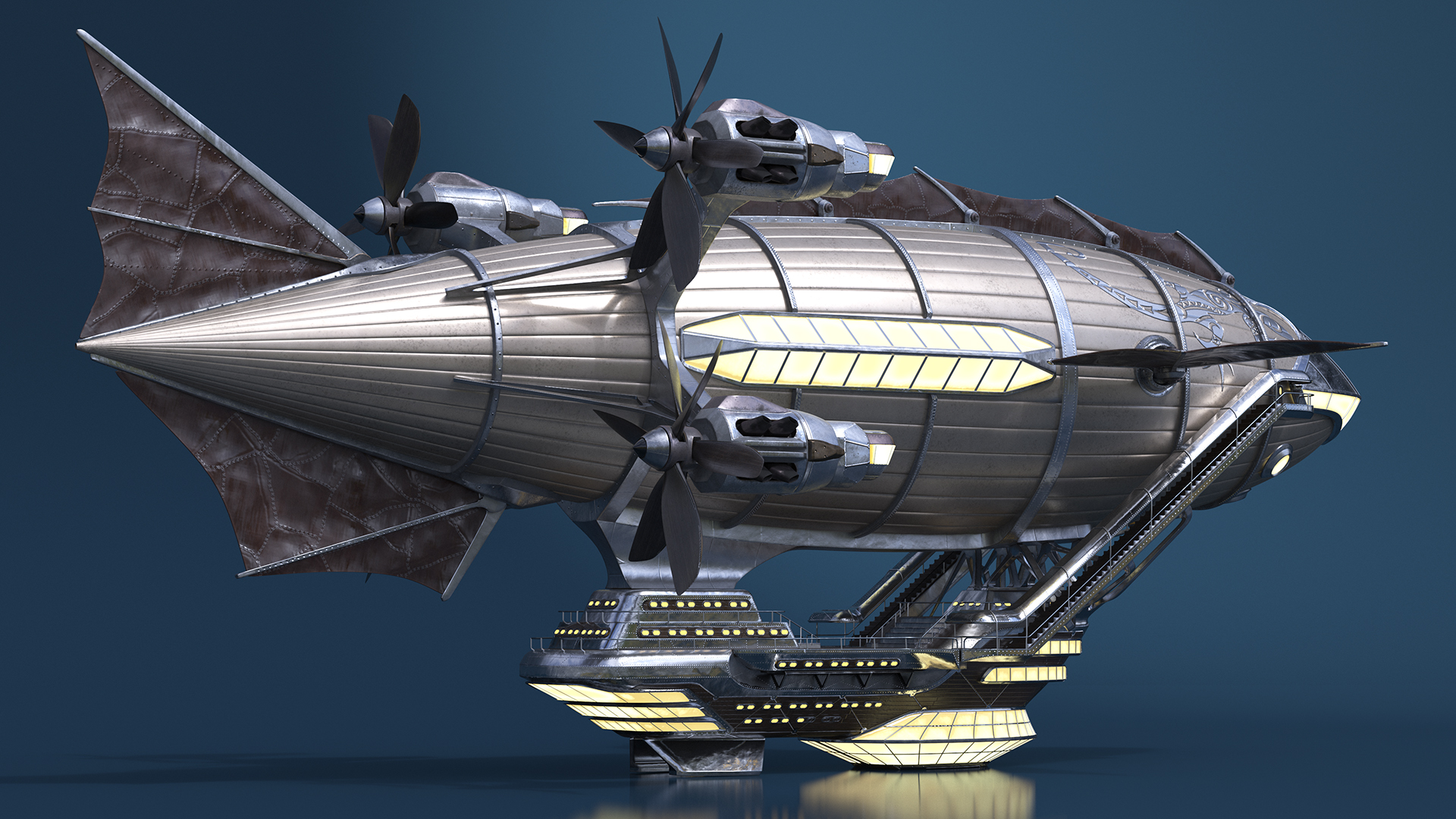 3D model Steampunk Blimp