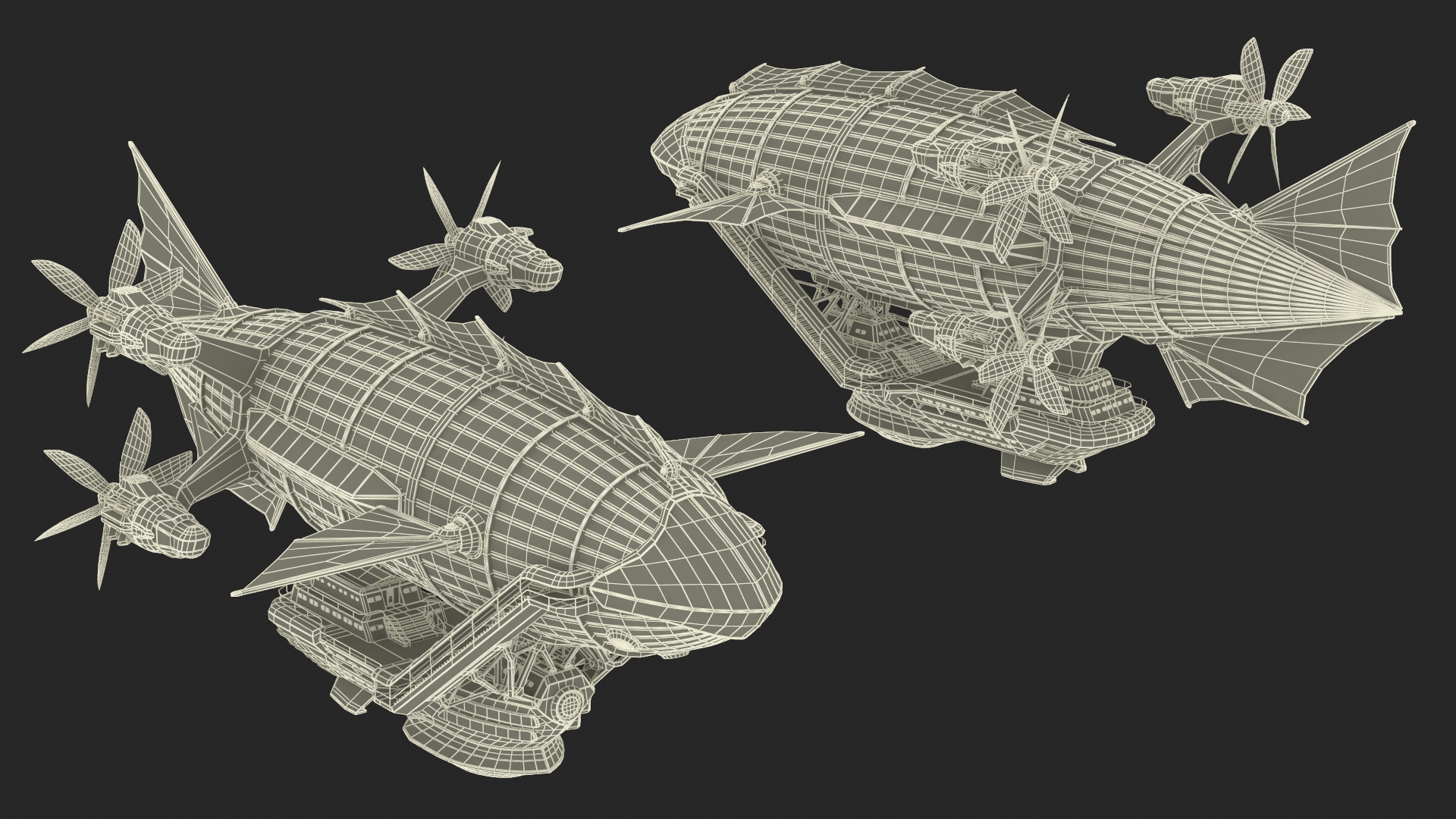 3D model Steampunk Blimp