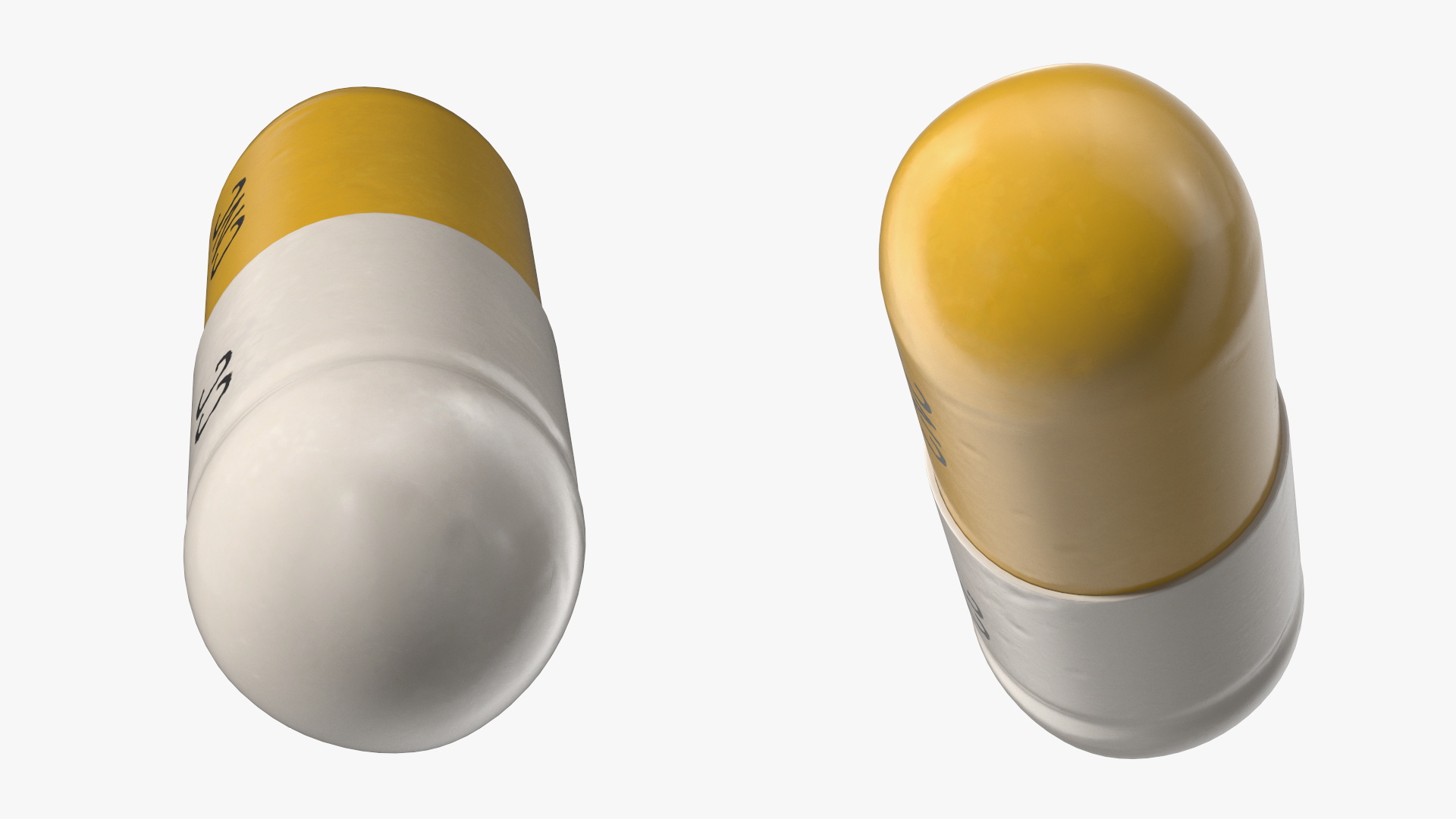 Yellow and White Capsule 3D model