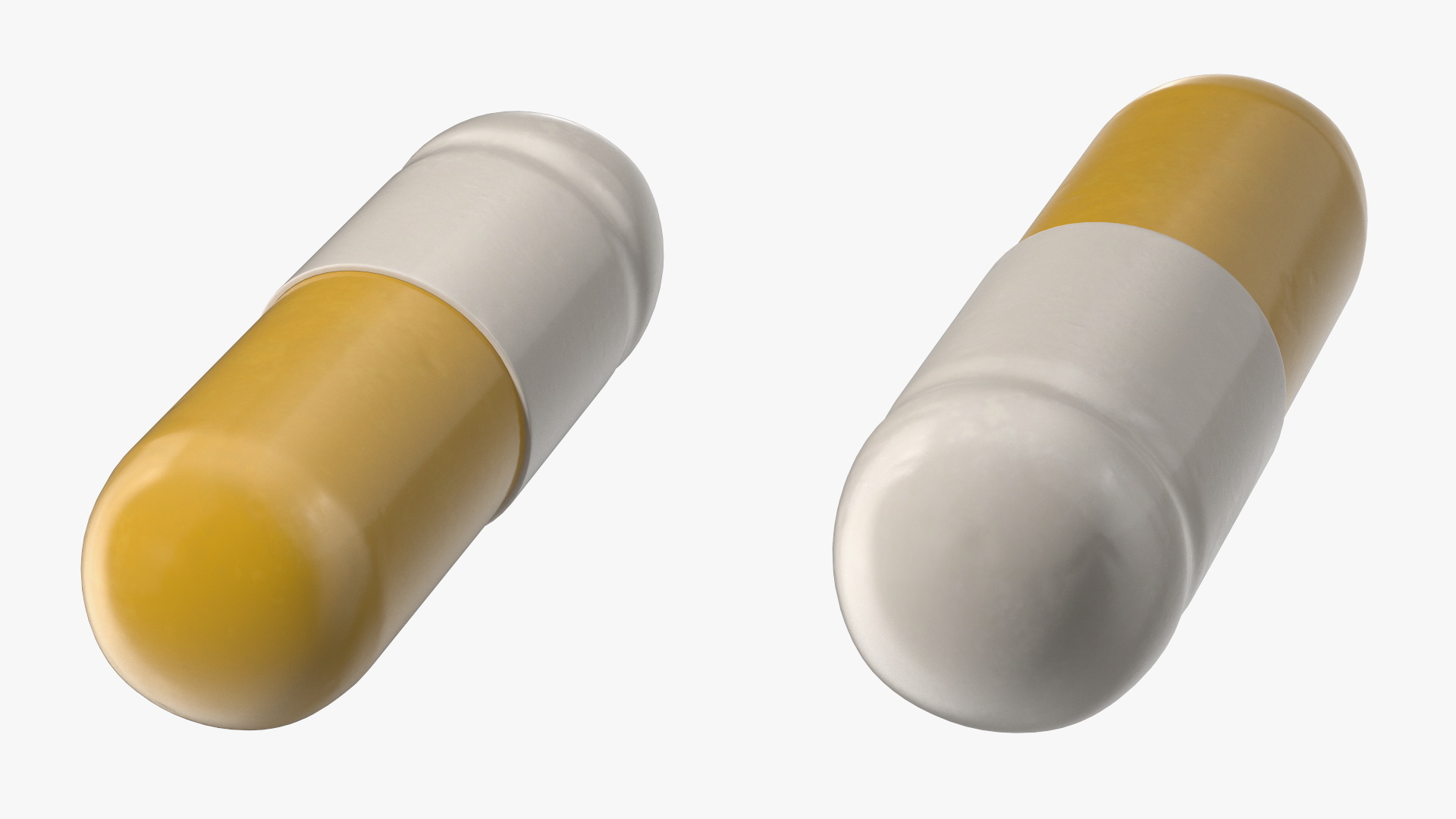 Yellow and White Capsule 3D model