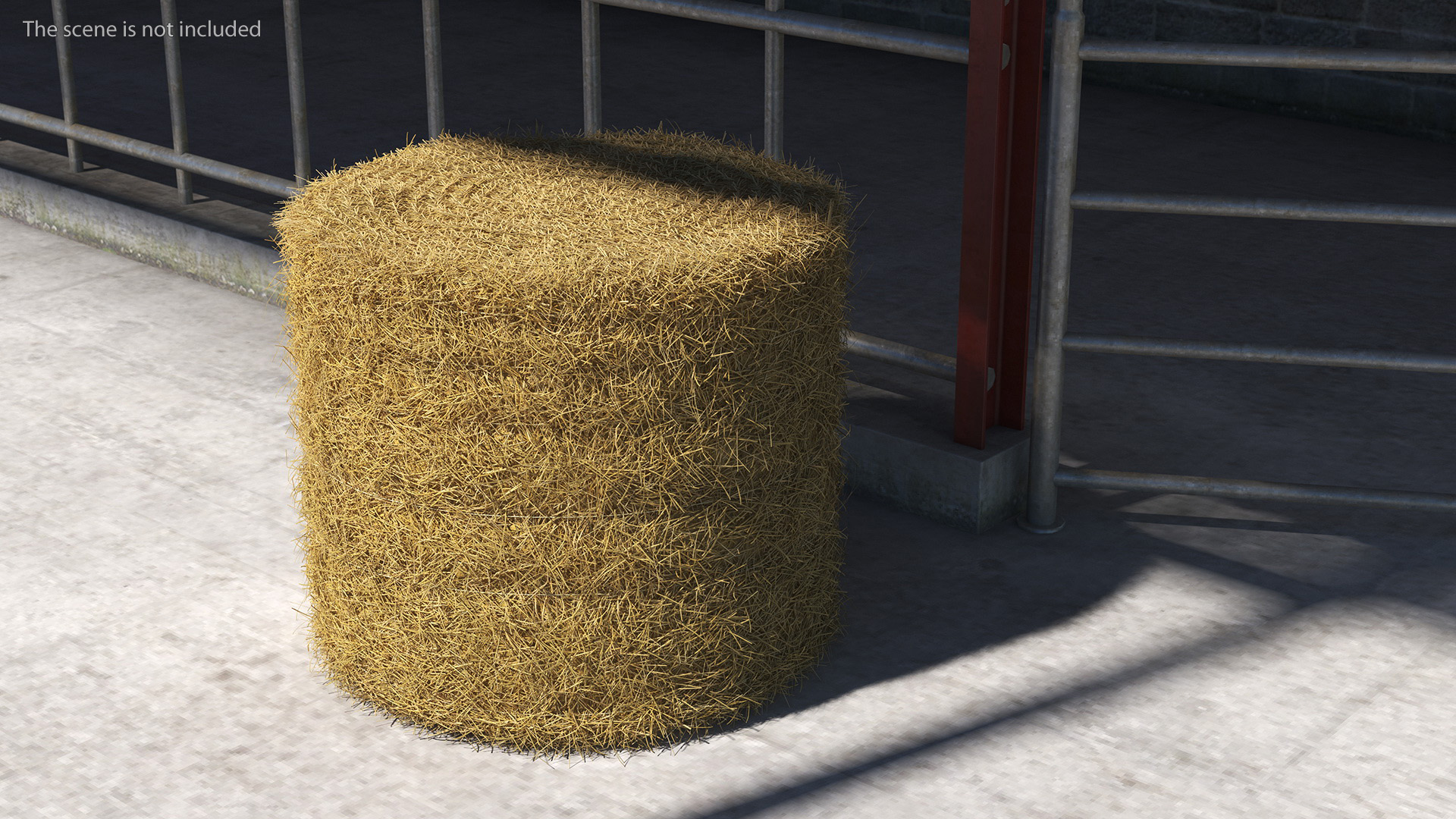 3D Bale Hay Roll model