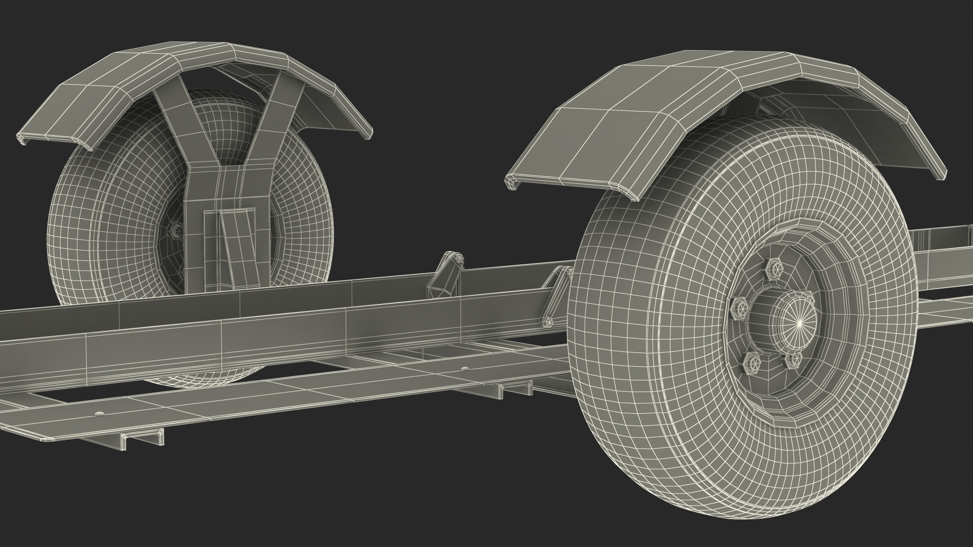 3D Folding Motorcycle Trailer