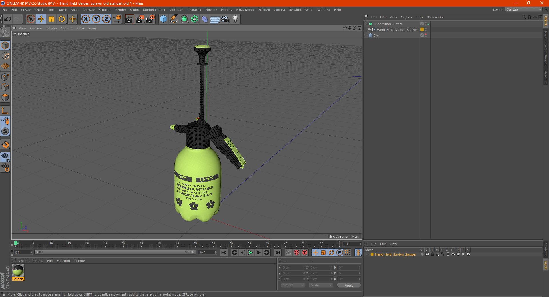 Hand Held Garden Sprayer 3D model