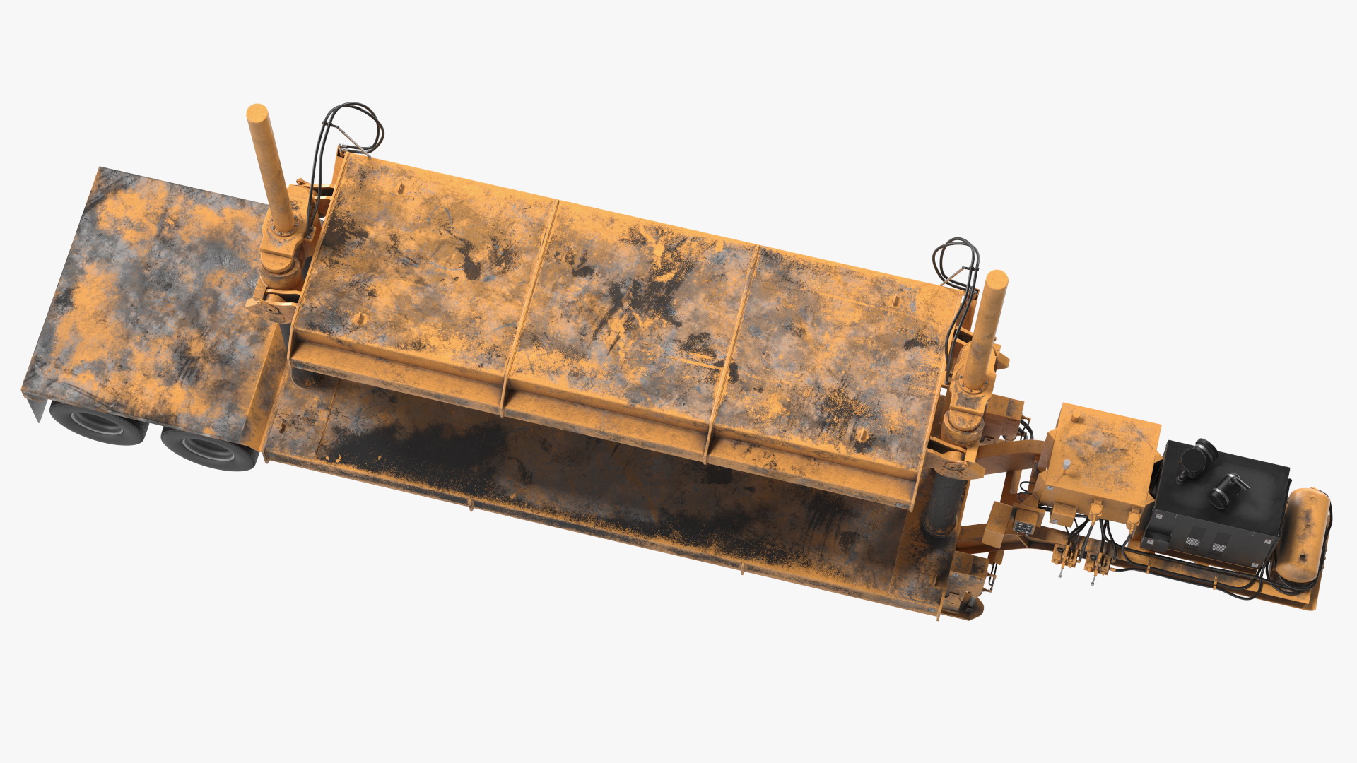 Old Mobile Car Press Yellow 3D