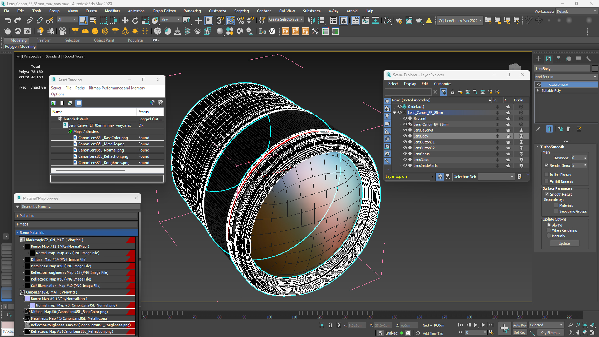 3D Lens Canon EF 85mm model