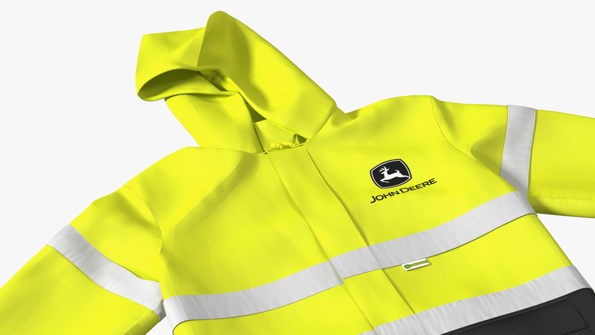 3D John Deere Safety Rain Suit High Visibility model